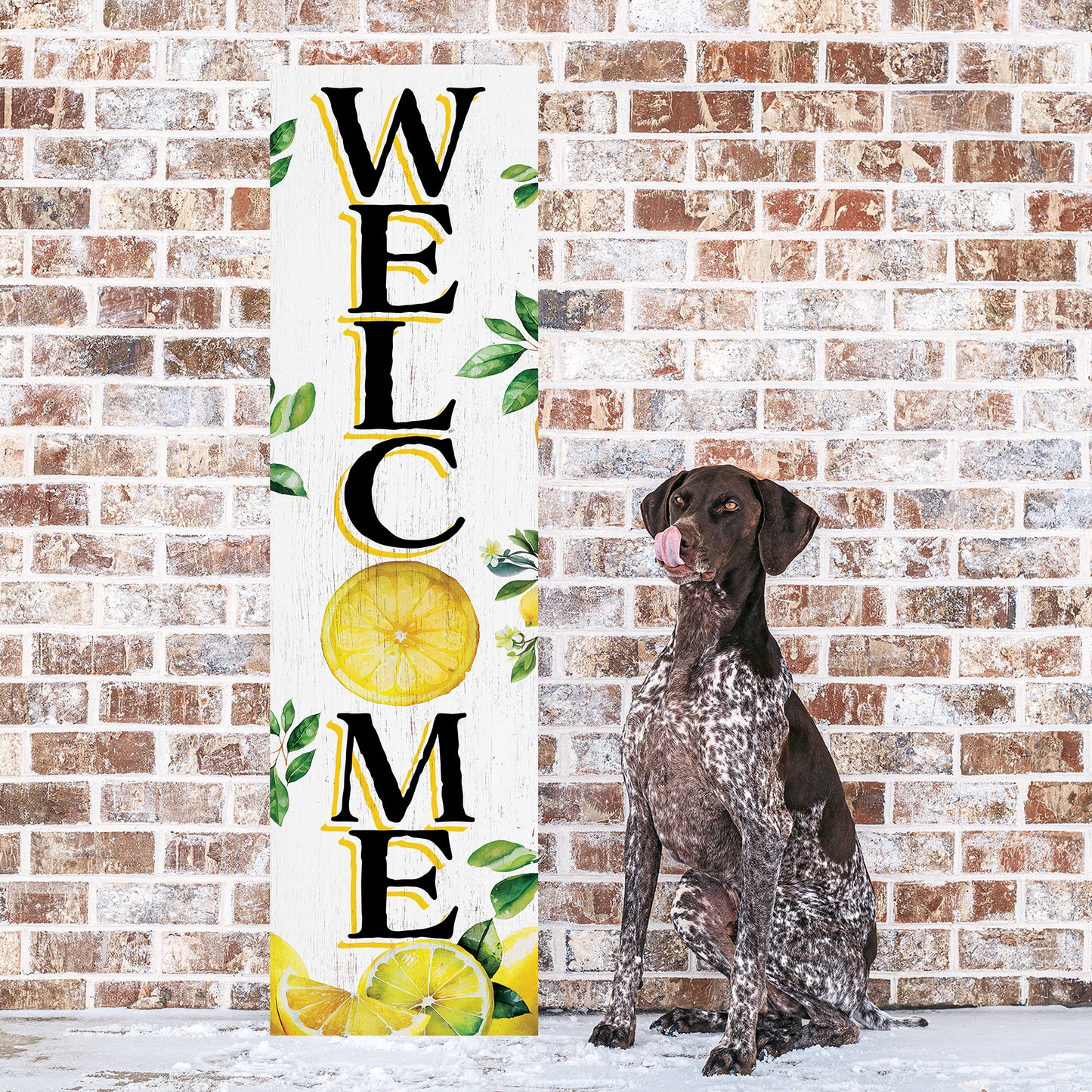 Fresh Lemon Summer Welcome Porch Sign for Front Door | Multi Sizes | Perfect for Porch, Yard, Garden, or Front Door