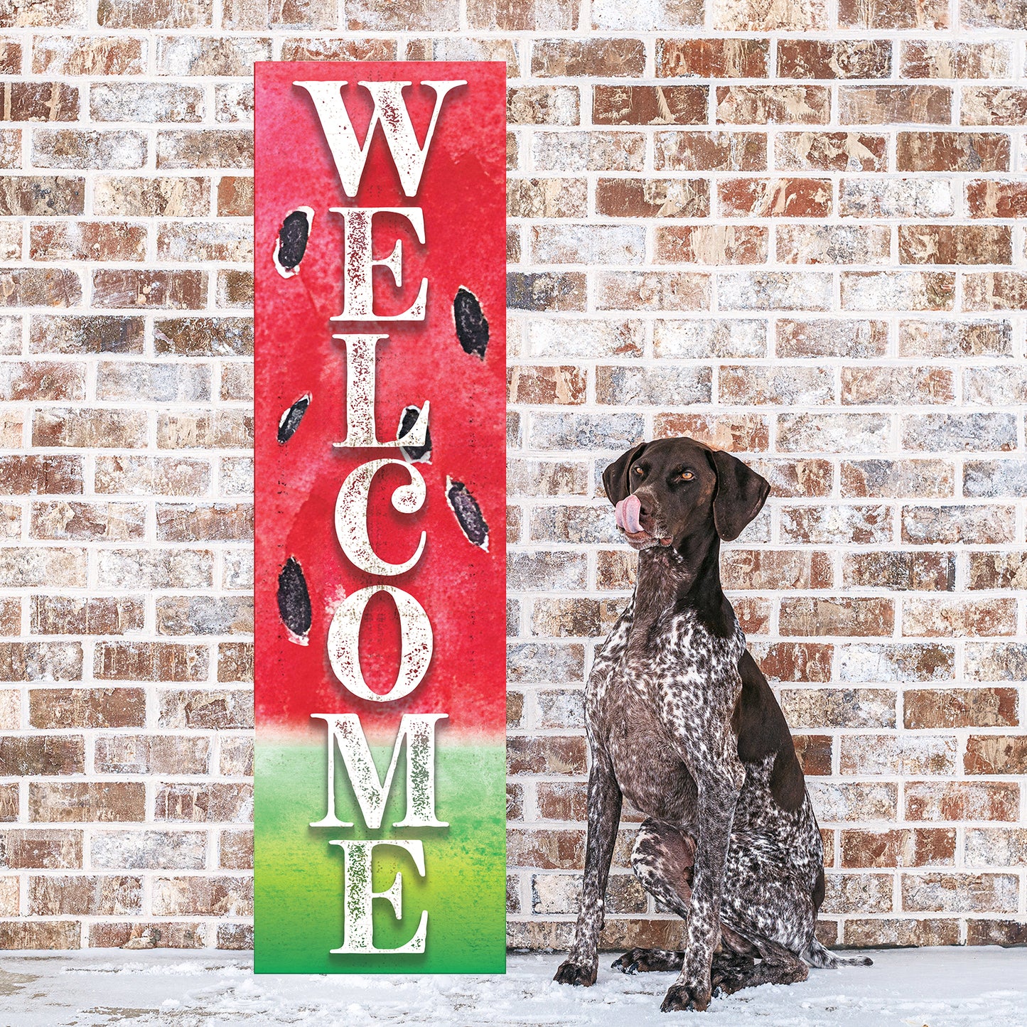 Sweet Summer Watermelon Welcome Porch Sign | Outdoor Front Door Decor | UV Print | Farmhouse Style | Multi Sizes and Patterns