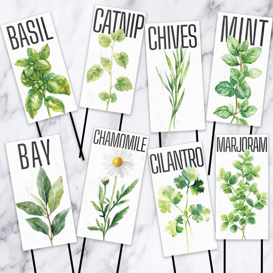 Herb Garden Marker Stake | Rustic Garden Sign for Potted Plants | Farmhouse Plant Label Gift for Mom | Outdoor Garden Accessory