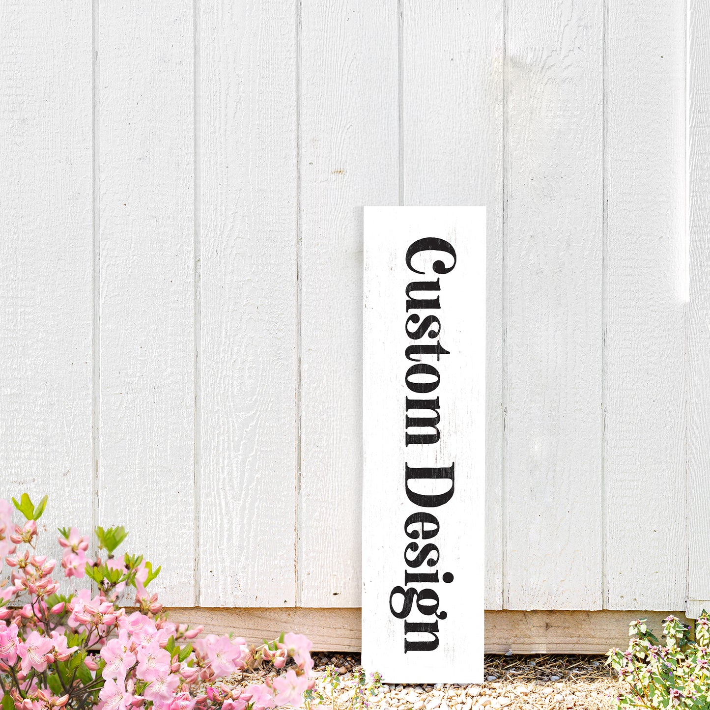 Custom Reversible Porch Sign Vertical Outdoor Entryway Board Personalized Decor