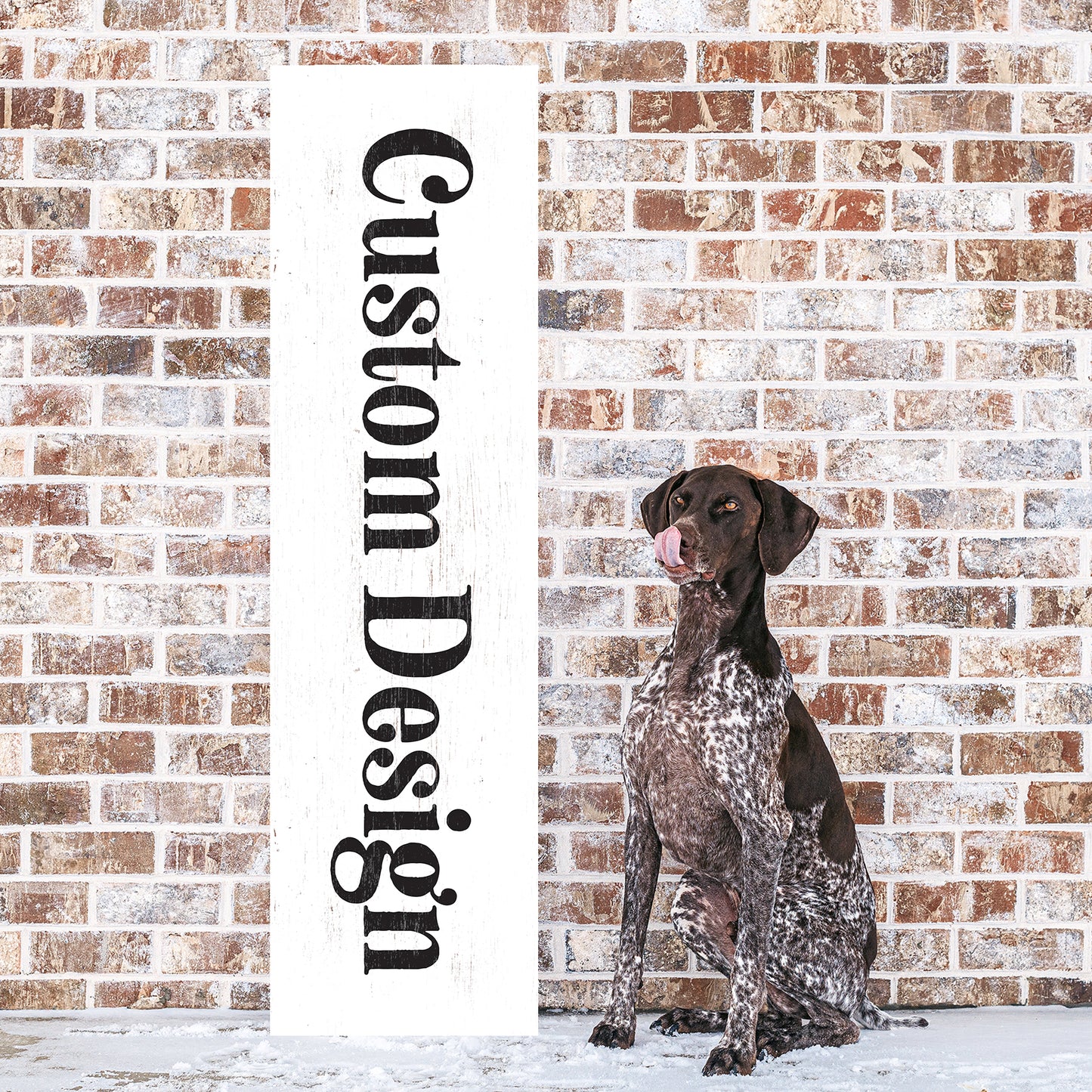 Custom Reversible Porch Sign Vertical Outdoor Entryway Board Personalized Decor
