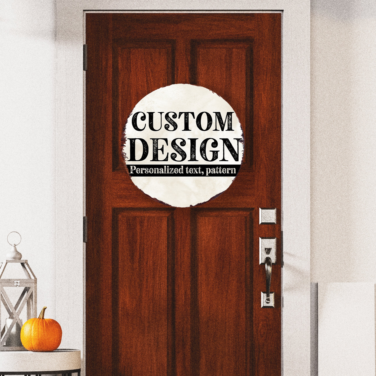 Custom Round Wall Sign – Personalized Farmhouse Decor, Painted UV Print Circle Plaque for Door or Wall, 12–16in