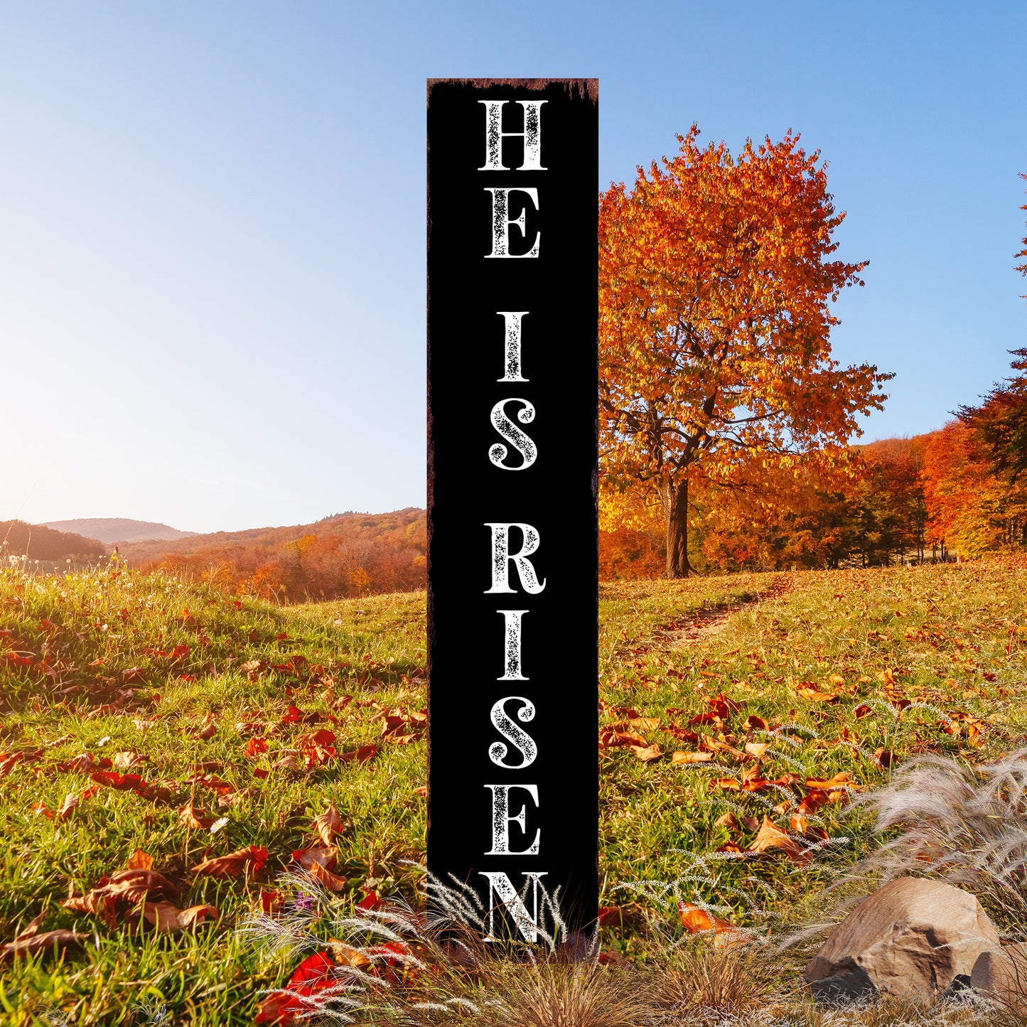 Christian Yard Sign | “He Is Risen” Inspirational Garden Stake | Outdoor Easter & Faith-Based Porch or Lawn Décor