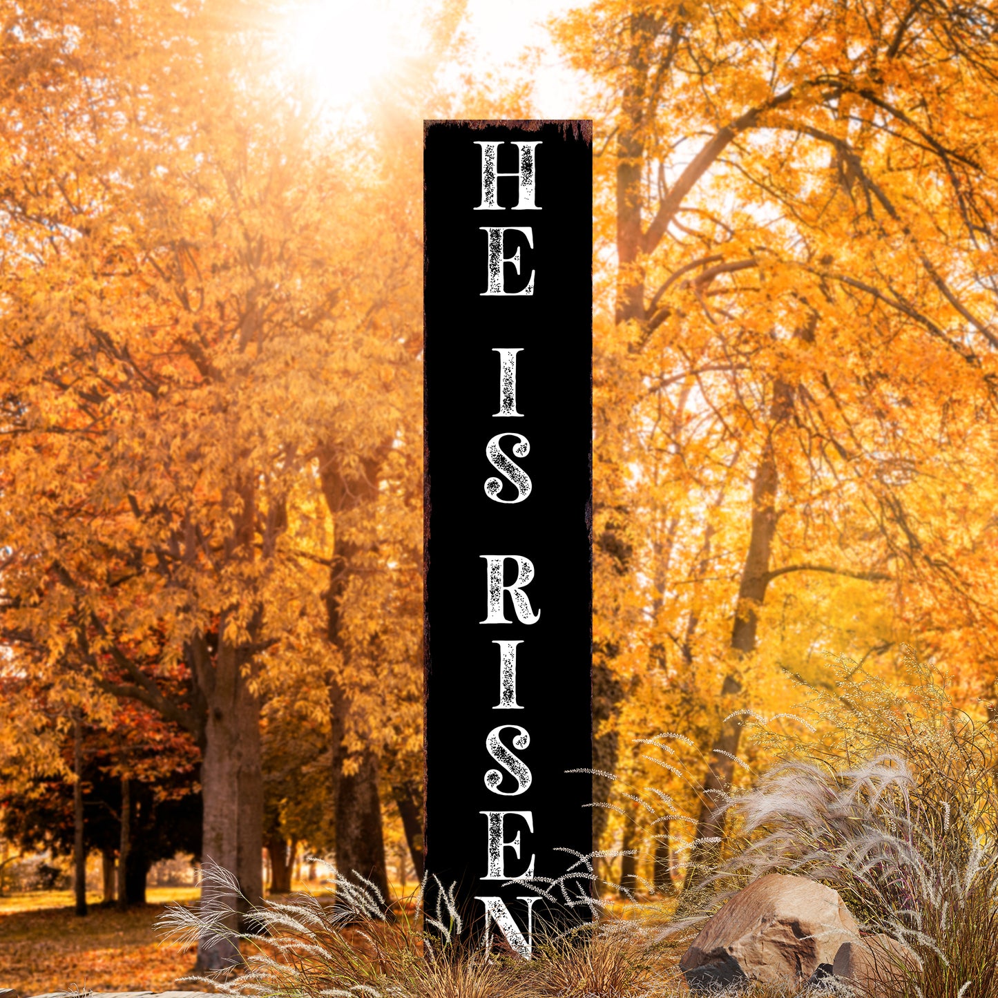 Christian Yard Sign | “He Is Risen” Inspirational Garden Stake | Outdoor Easter & Faith-Based Porch or Lawn Décor