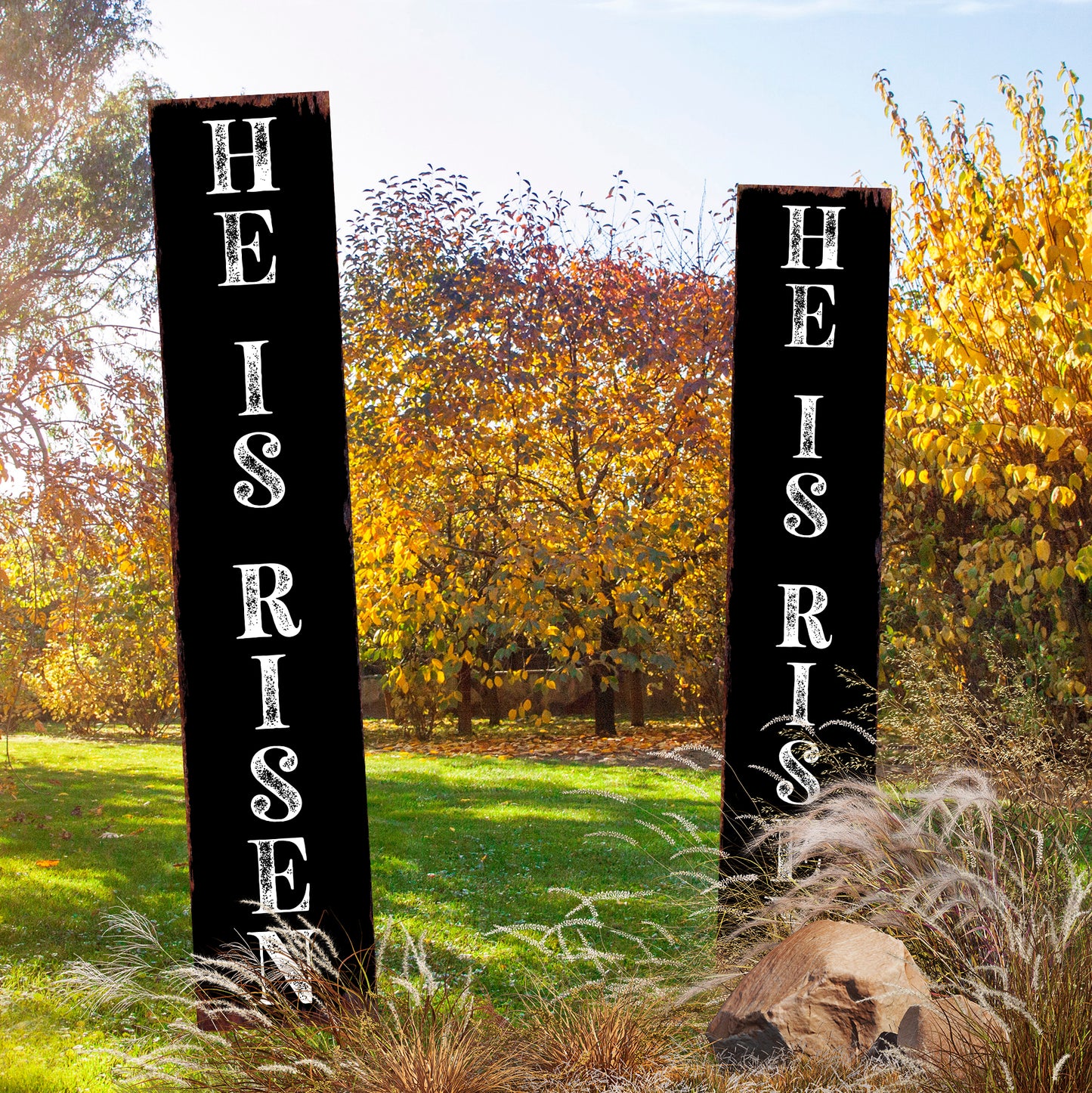 Christian Yard Sign | “He Is Risen” Inspirational Garden Stake | Outdoor Easter & Faith-Based Porch or Lawn Décor