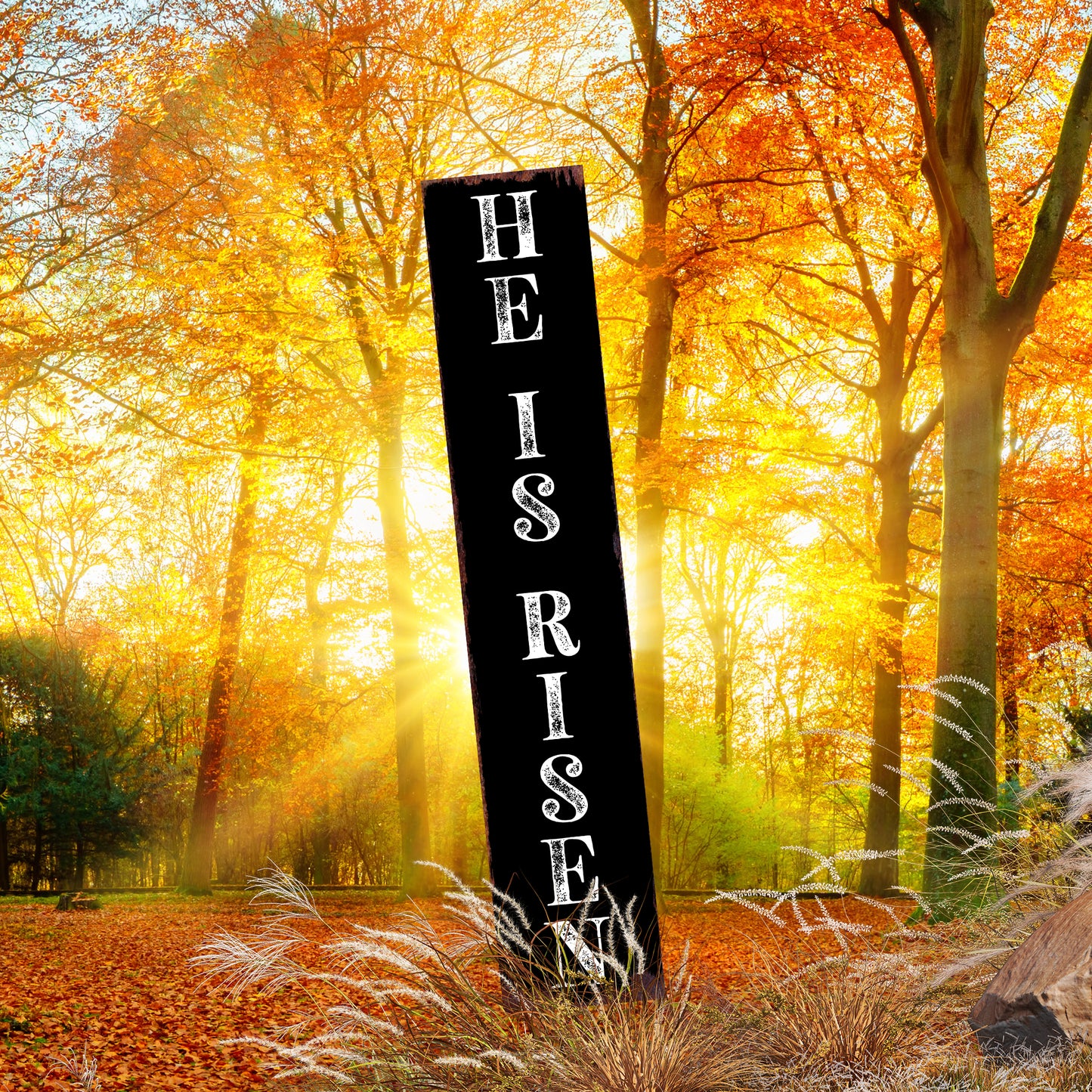 Christian Yard Sign | “He Is Risen” Inspirational Garden Stake | Outdoor Easter & Faith-Based Porch or Lawn Décor