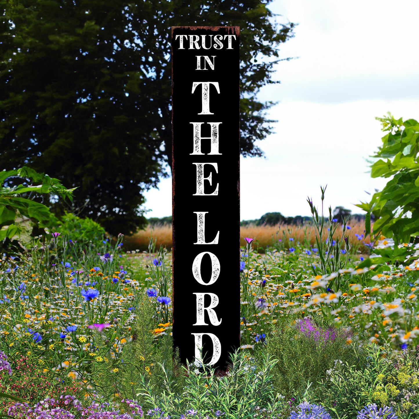 Christian Yard Sign | “Trust in the Lord” Inspirational Garden Stake | Outdoor Faith-Based Porch, Lawn & Garden Décor
