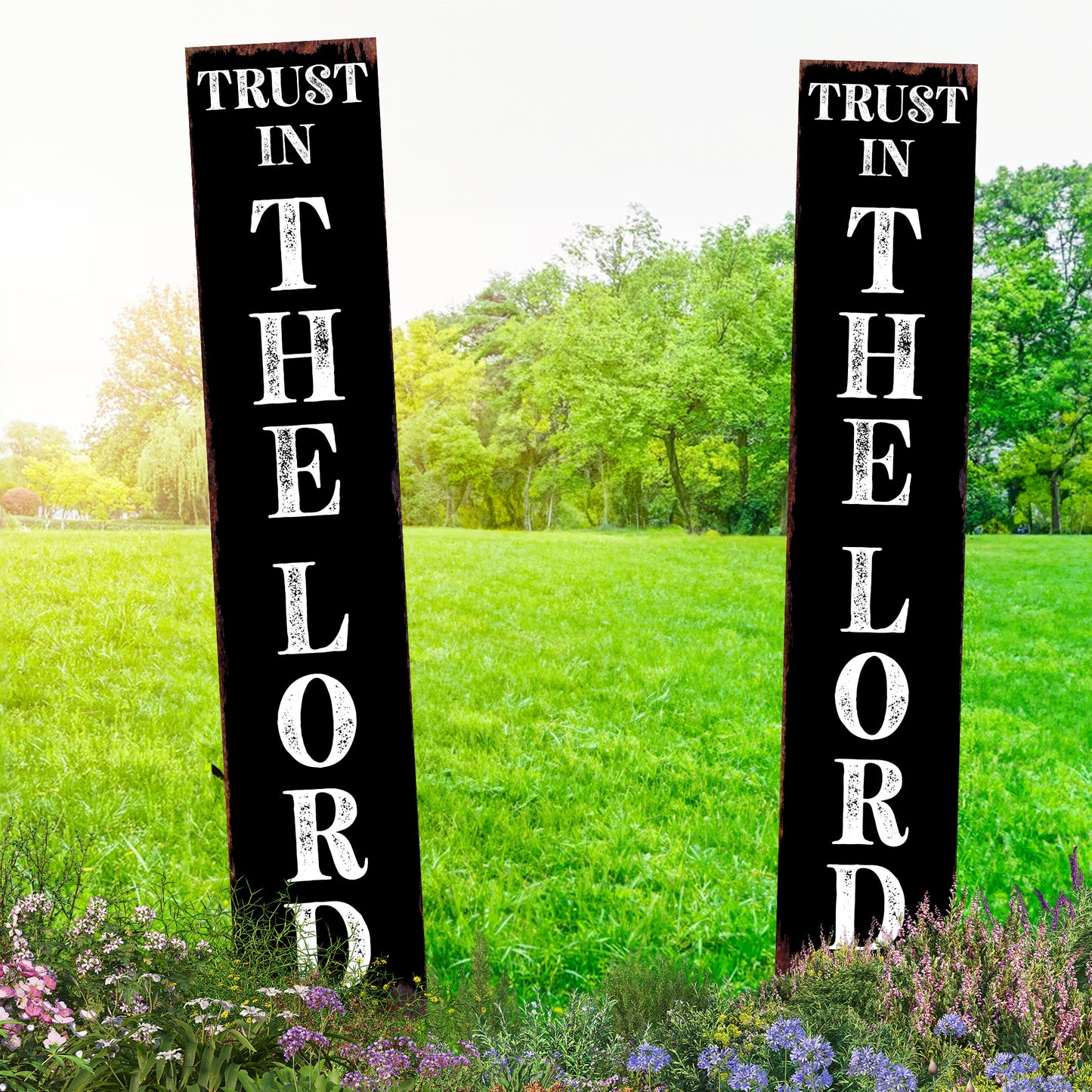 Christian Yard Sign | “Trust in the Lord” Inspirational Garden Stake | Outdoor Faith-Based Porch, Lawn & Garden Décor