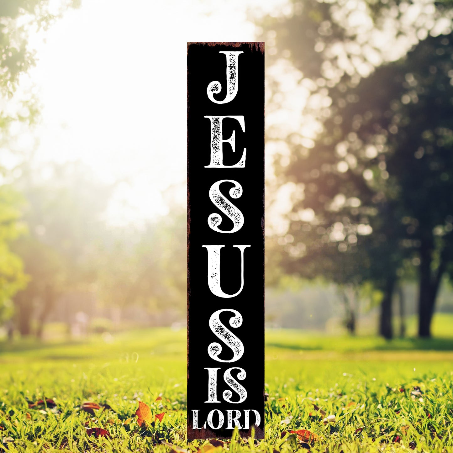 Christian Yard Sign | “Jesus Is Lord” Inspirational Garden Stake | Outdoor Religious Porch, Lawn & Garden Décor