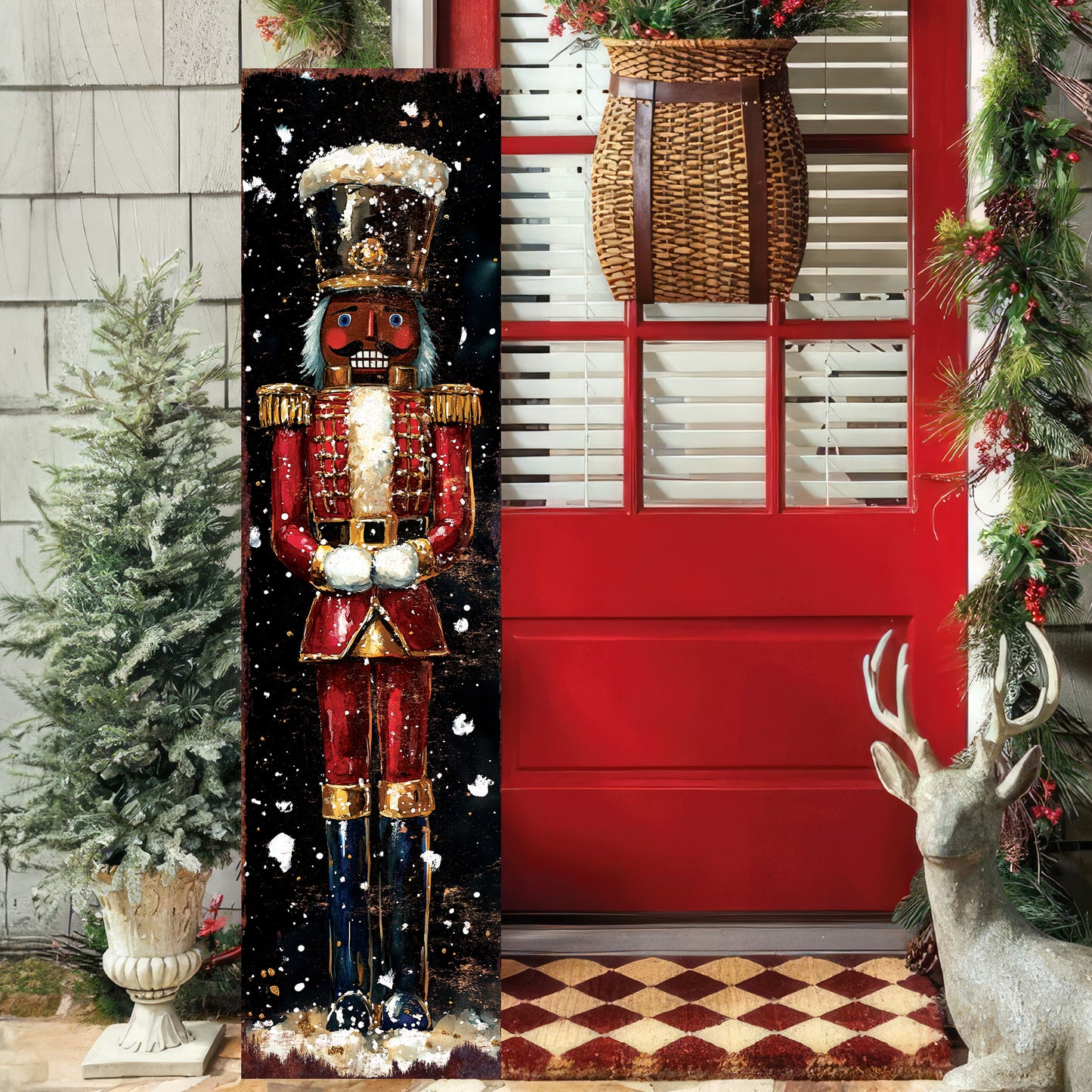 Nutcracker Christmas Porch Sign – Holiday Outdoor Decor