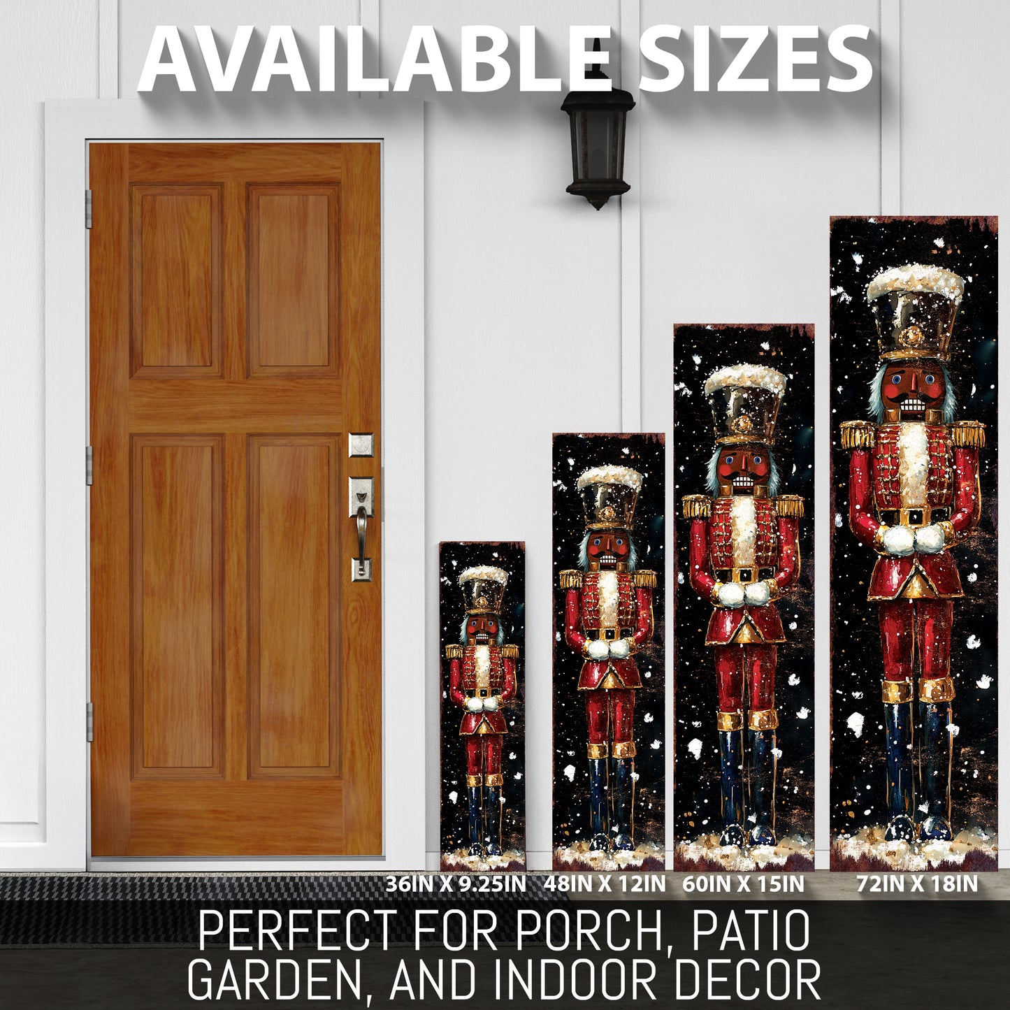 Nutcracker Christmas Porch Sign – Holiday Outdoor Decor