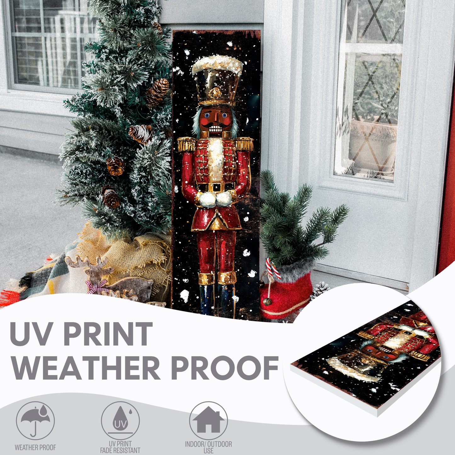 Nutcracker Christmas Porch Sign – Holiday Outdoor Decor