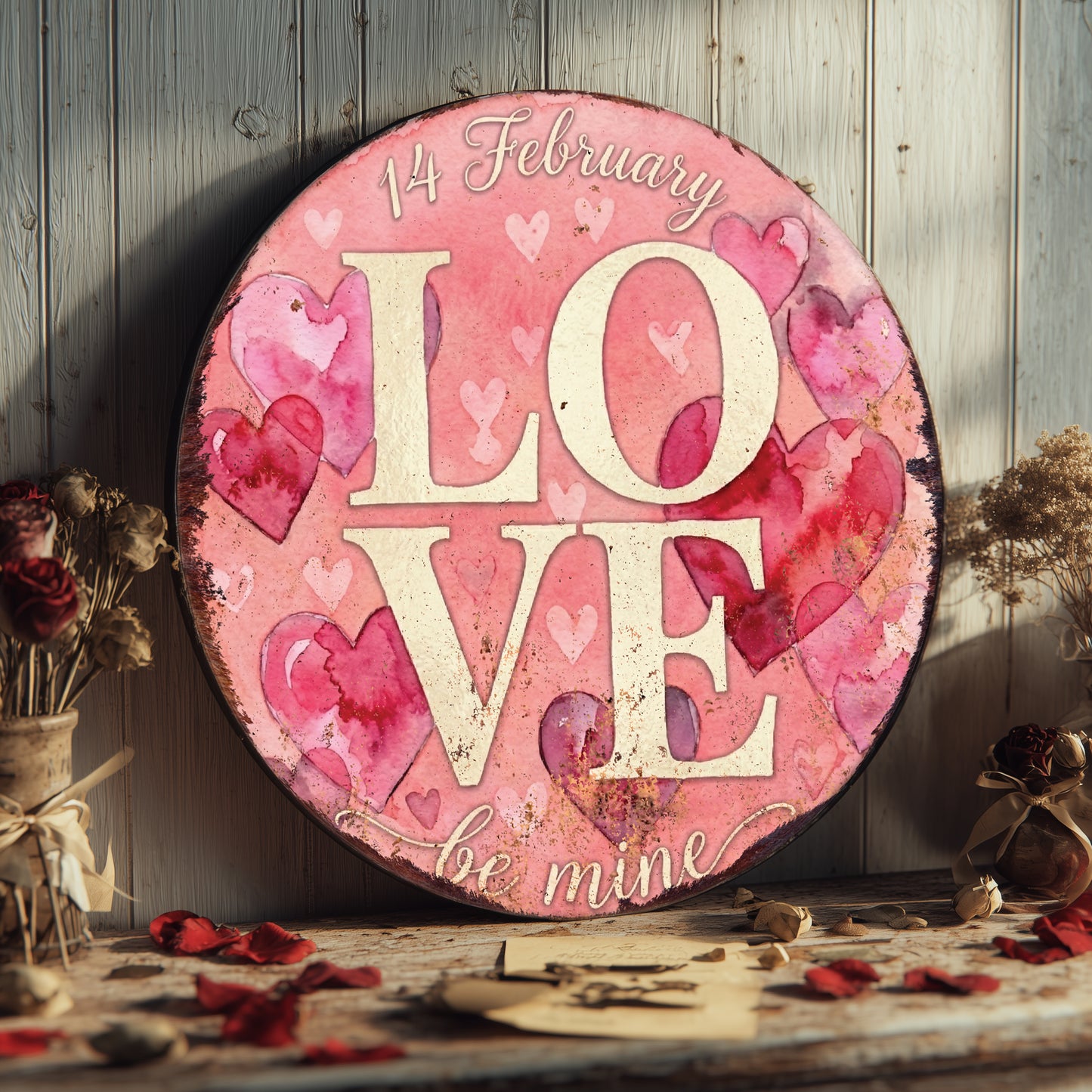 Charming Valentine Heart Wall Art | Rustic Farmhouse Love Decor