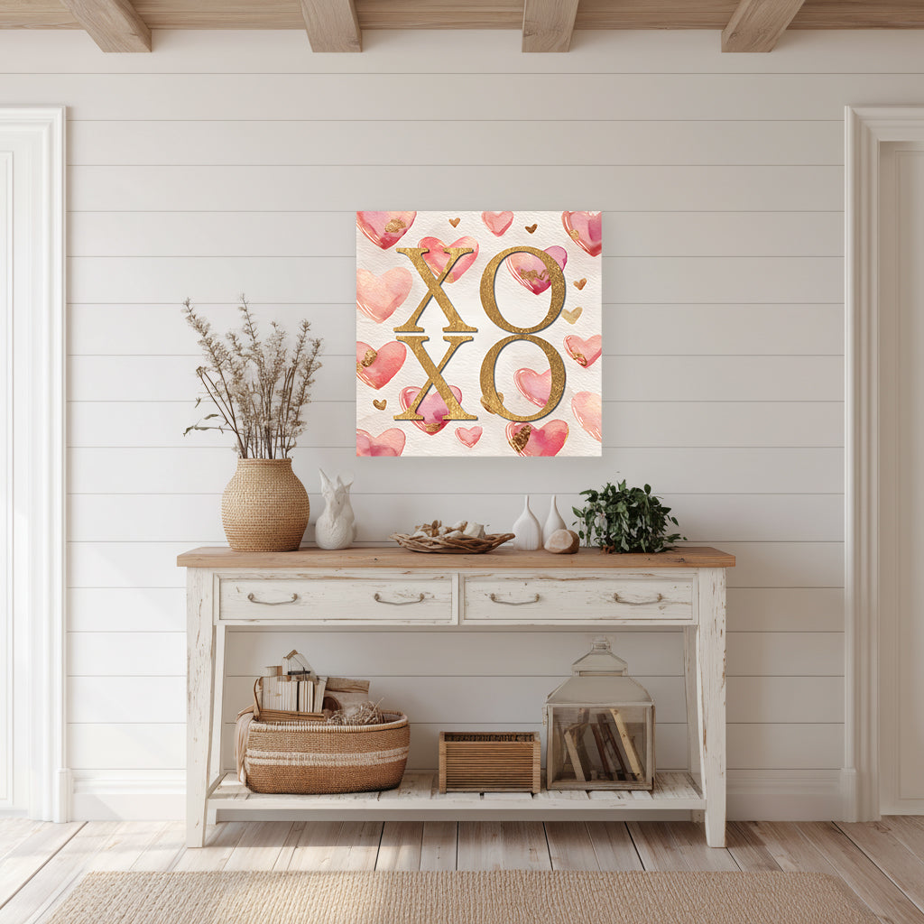 Sweet Valentine's XOXO Farmhouse Canvas Wall Decor