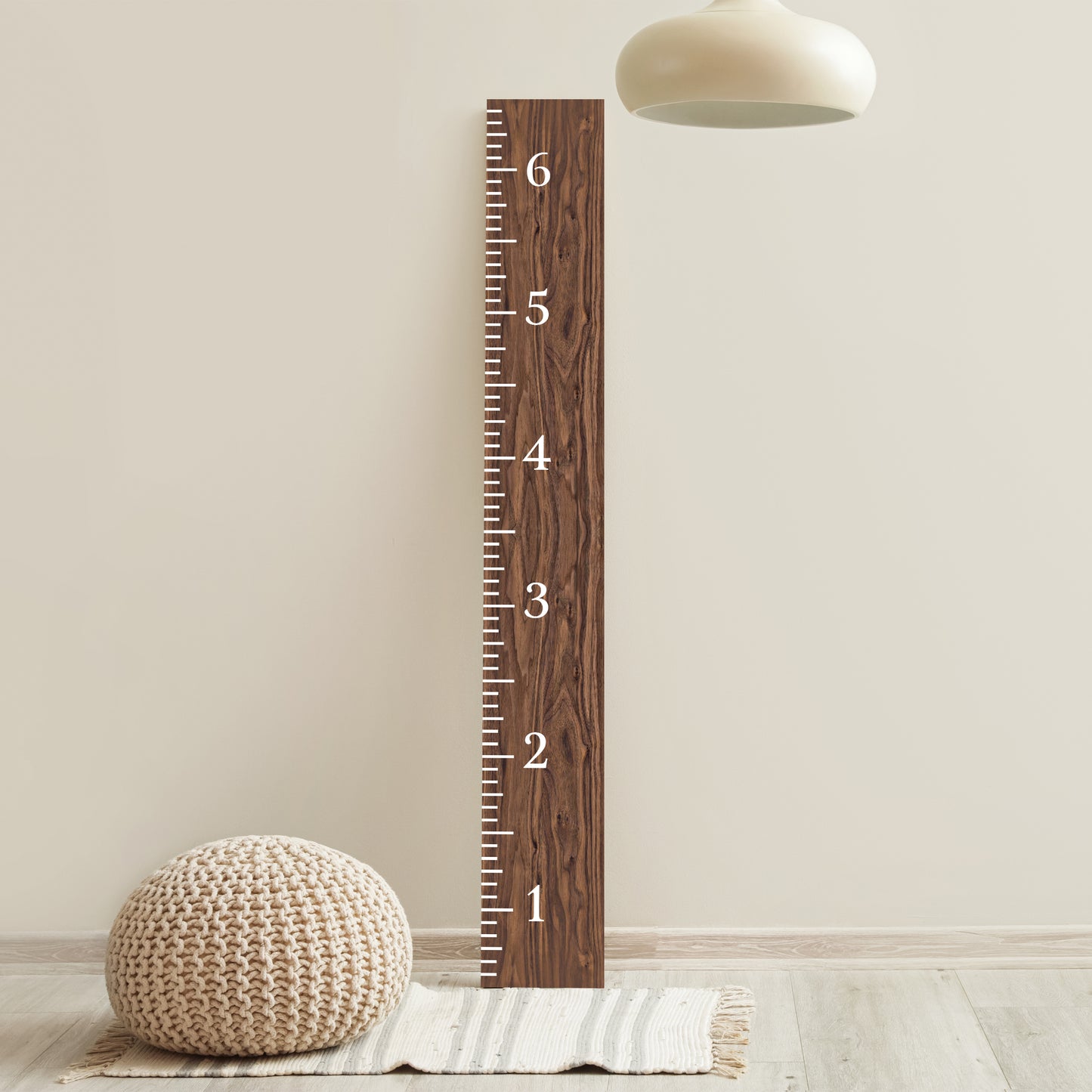 6ft Growth Chart Ruler - Brown, Playroom Decor, Wall Ruler, Wood Growth Chart, Nursery Decor Signs, Kids Wall Art, Toddler Bedroom Decor