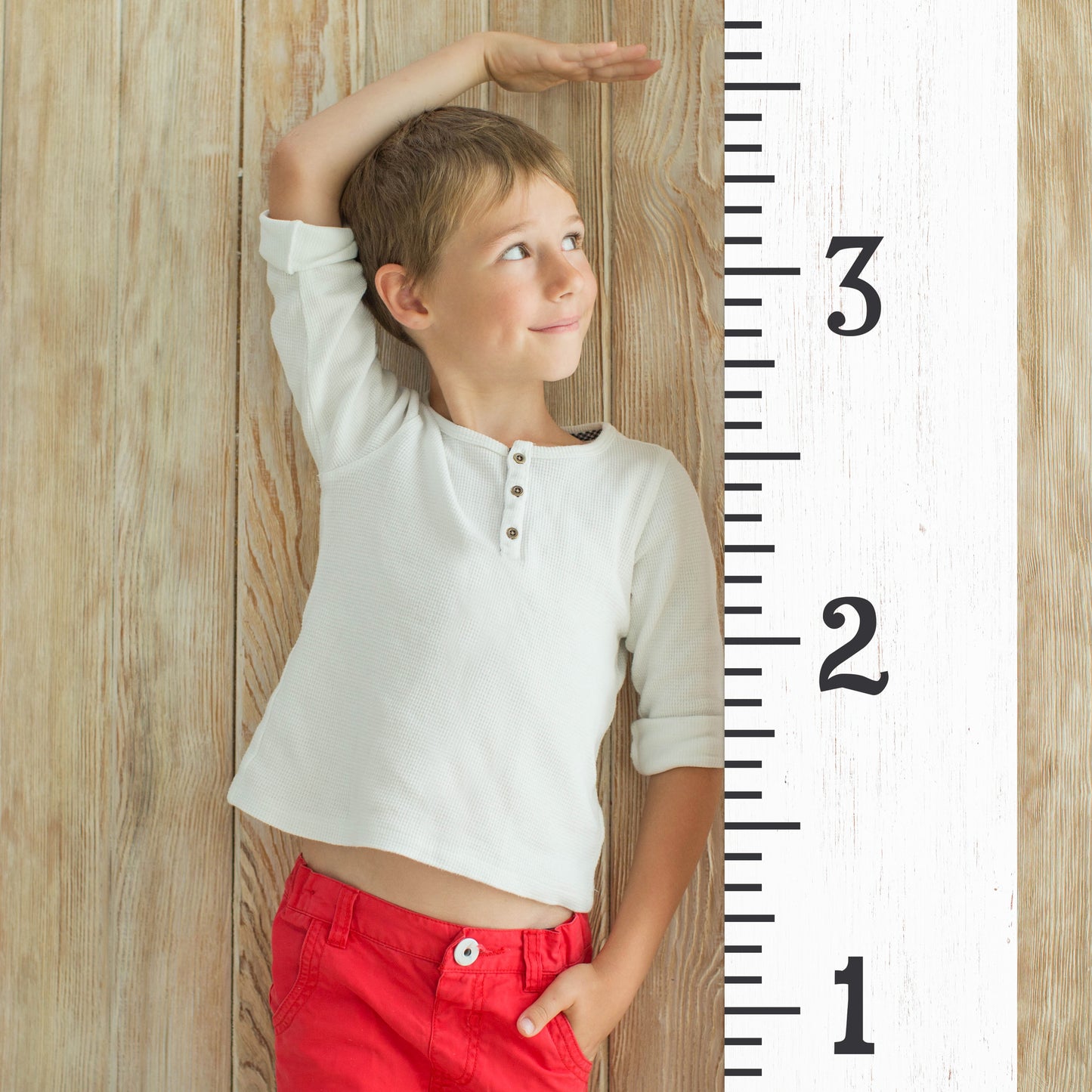 6ft White Growth Chart Ruler - Playroom Decor, Wall Ruler, Wood Growth Chart, Nursery Decor Signs, Kids Wall Art, Toddler Bedroom