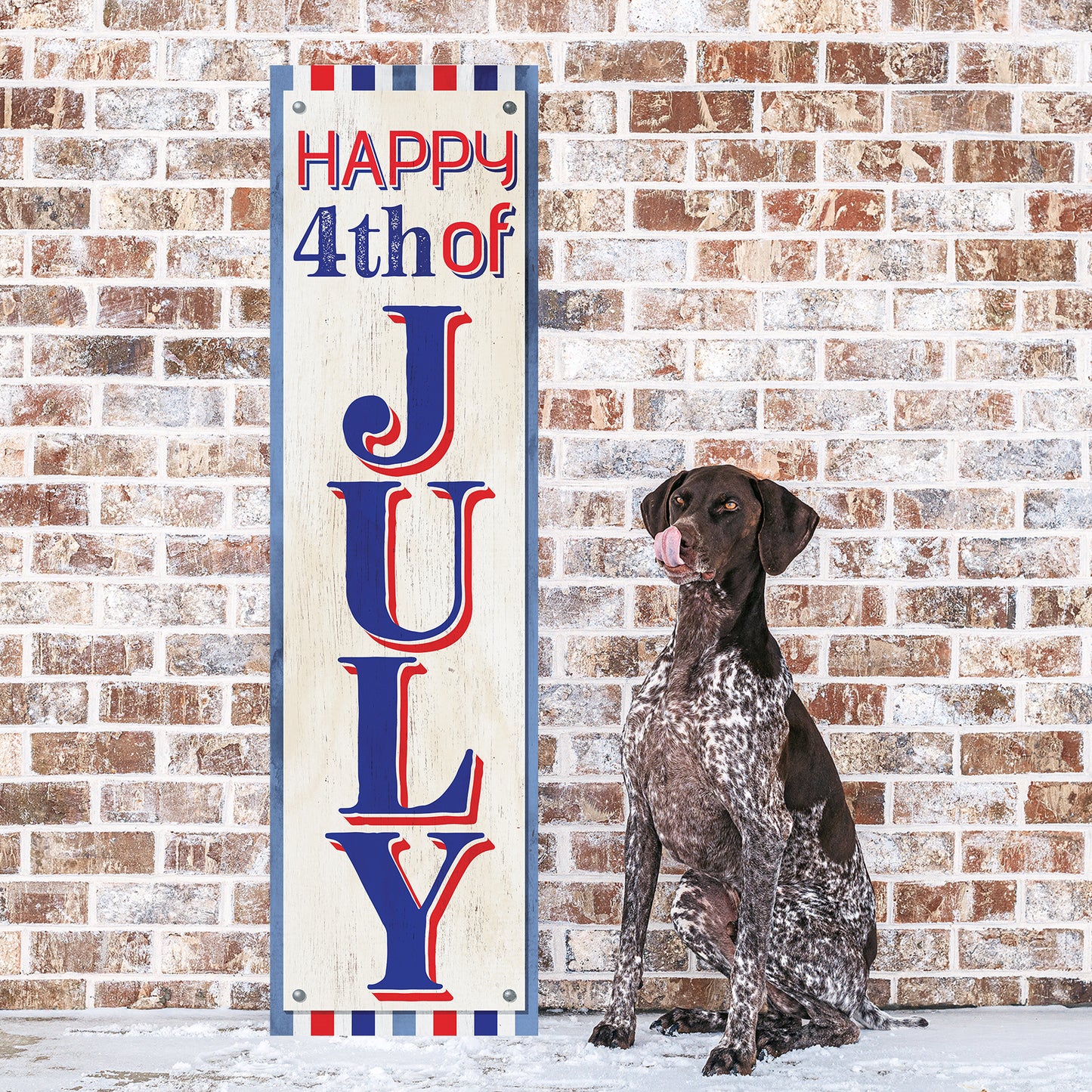 Celebrate the 4th of July with a Wooden Happy Porch Sign for Your Front Door | Multi Sizes | UV Print | Patriotic Decor