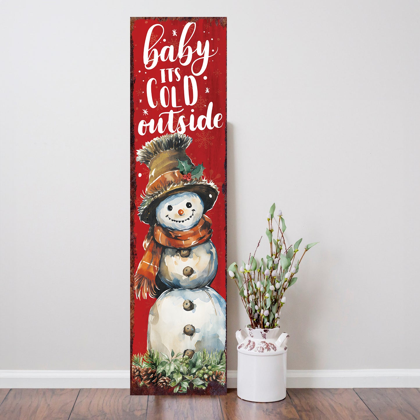 Farmhouse Christmas Porch Sign | Rustic Winter Welcome Decor