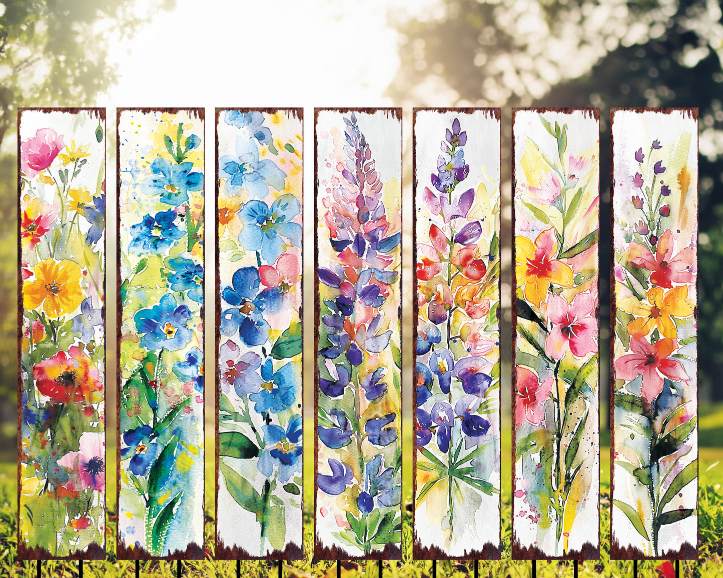 Spring Garden Stake | Watercolor Floral Decor | Ideal for Outdoor Decor, Yard Art, and Garden Decorations | 2 Size Options