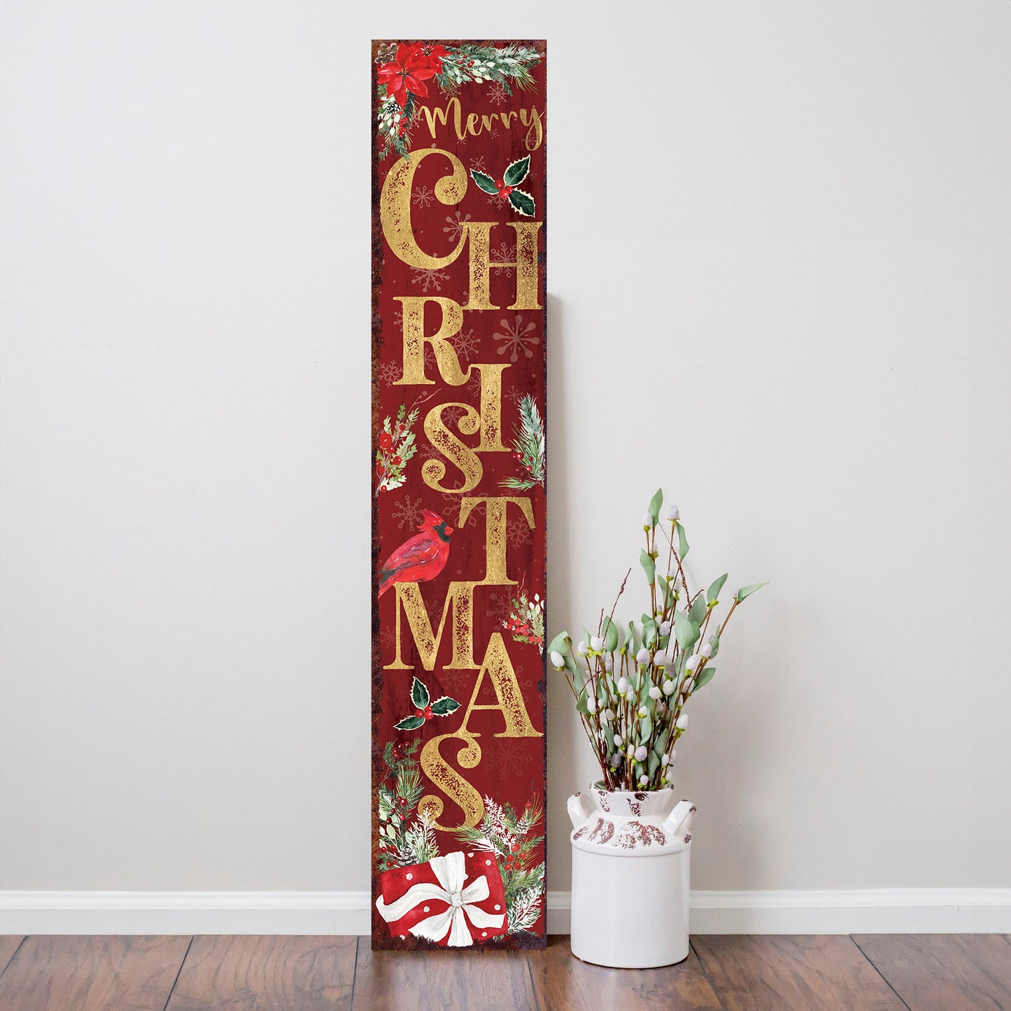 48in Christmas Porch Sign | Vintage Christmas Welcome Sign | Modern Farmhouse Entryway Decor | 3 Colors