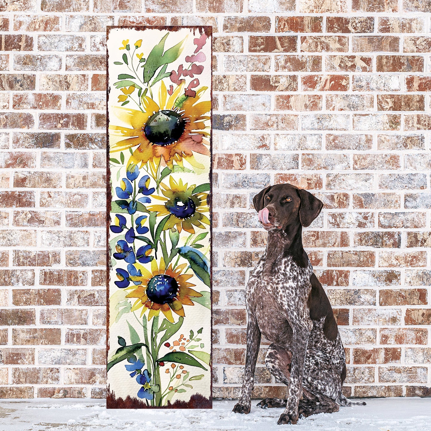Spring Watercolor Wildflower Wooden Porch Sign | Front Door Wall Decor | Rustic Farmhouse Entryway Display | 3 Sizes & Patterns