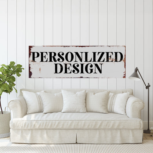 Custom Farmhouse Wall Sign – Personalized Rustic Decor for Home or Entryway