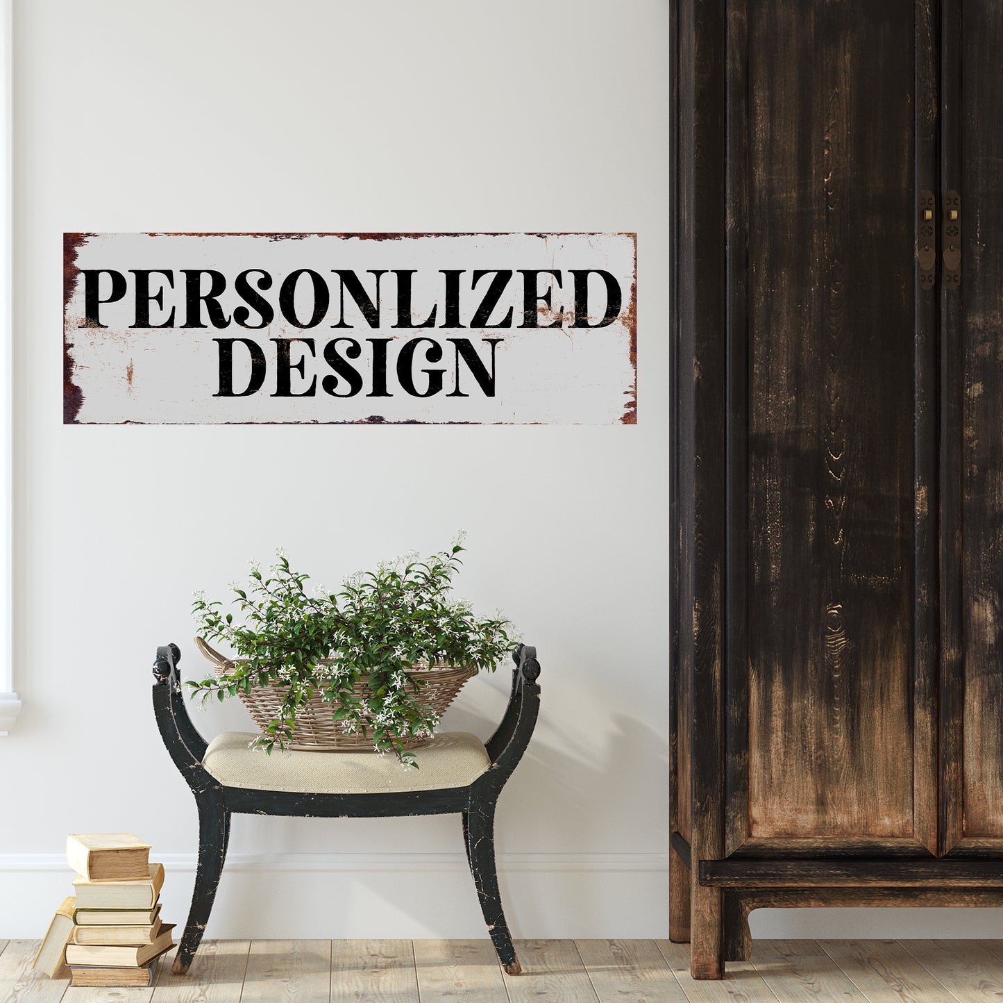 Custom Farmhouse Wall Sign – Personalized Rustic Decor for Home or Entryway