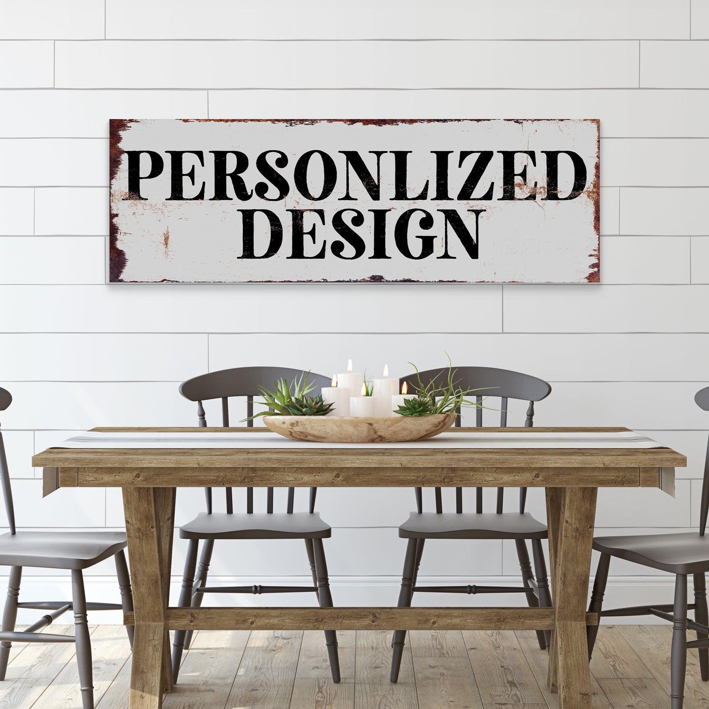 Custom Farmhouse Wall Sign – Personalized Rustic Decor for Home or Entryway