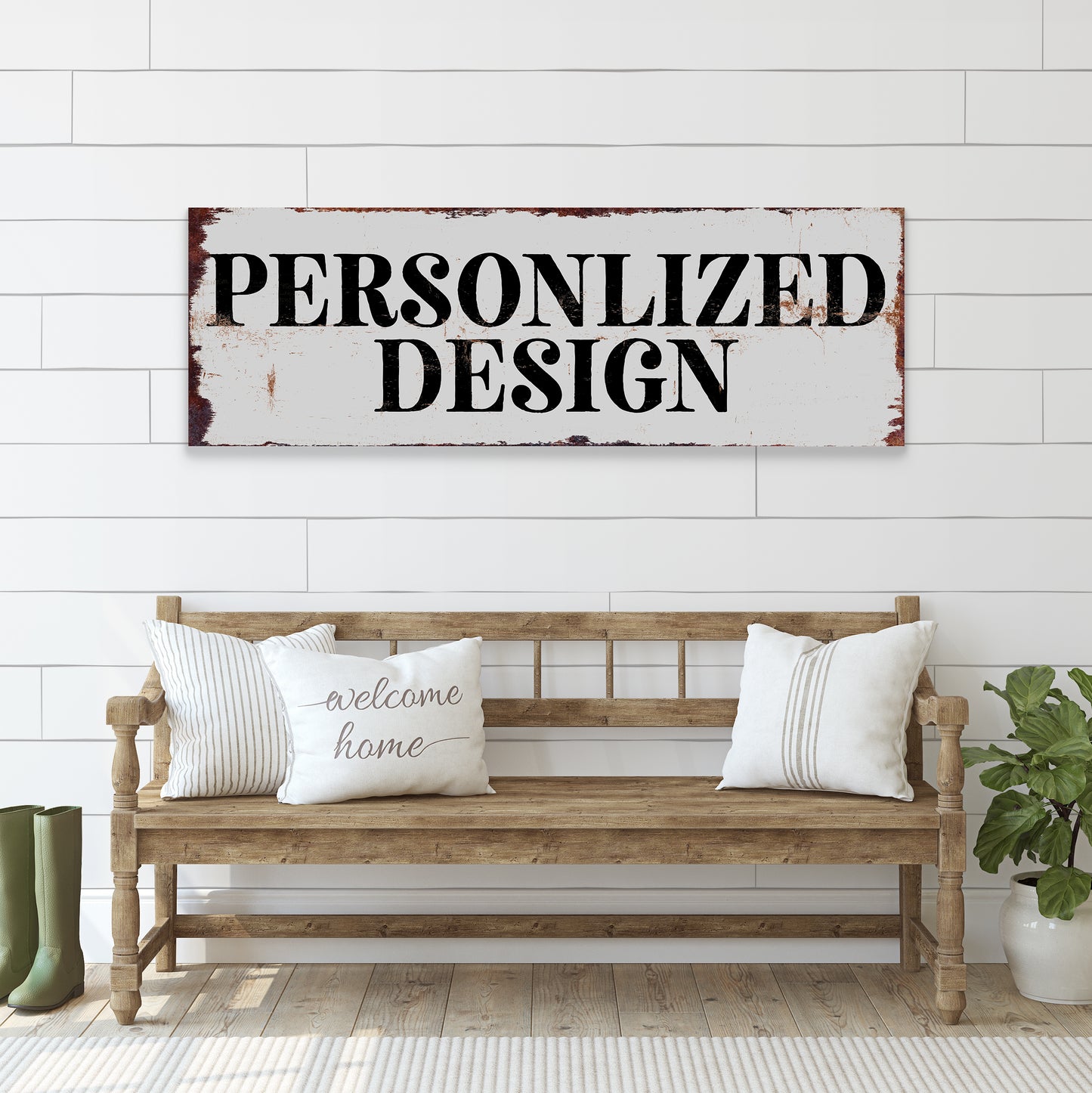 Custom Farmhouse Wall Sign – Personalized Rustic Decor for Home or Entryway