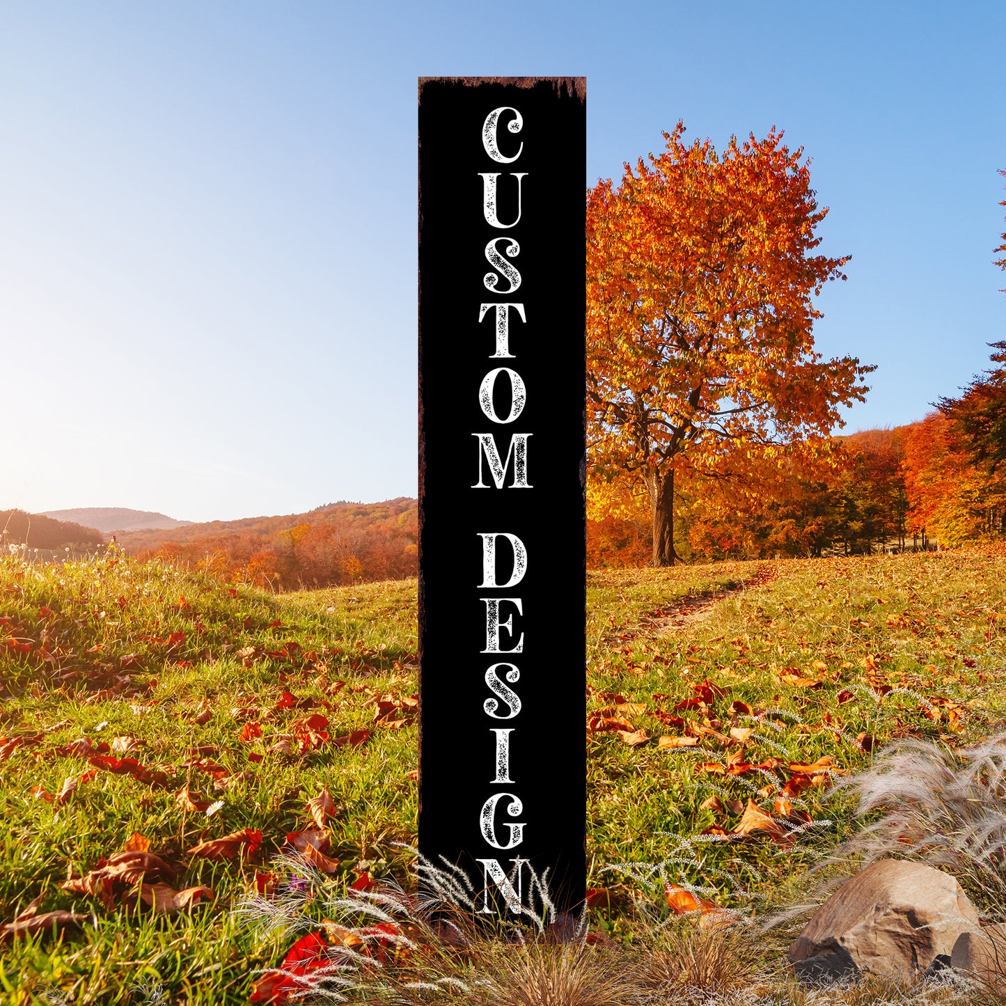 Custom Garden Stake Sign – Vertical Outdoor Decor with UV Print, Yard Pattern Marker, Personalized Farmhouse Stake, 36-60in