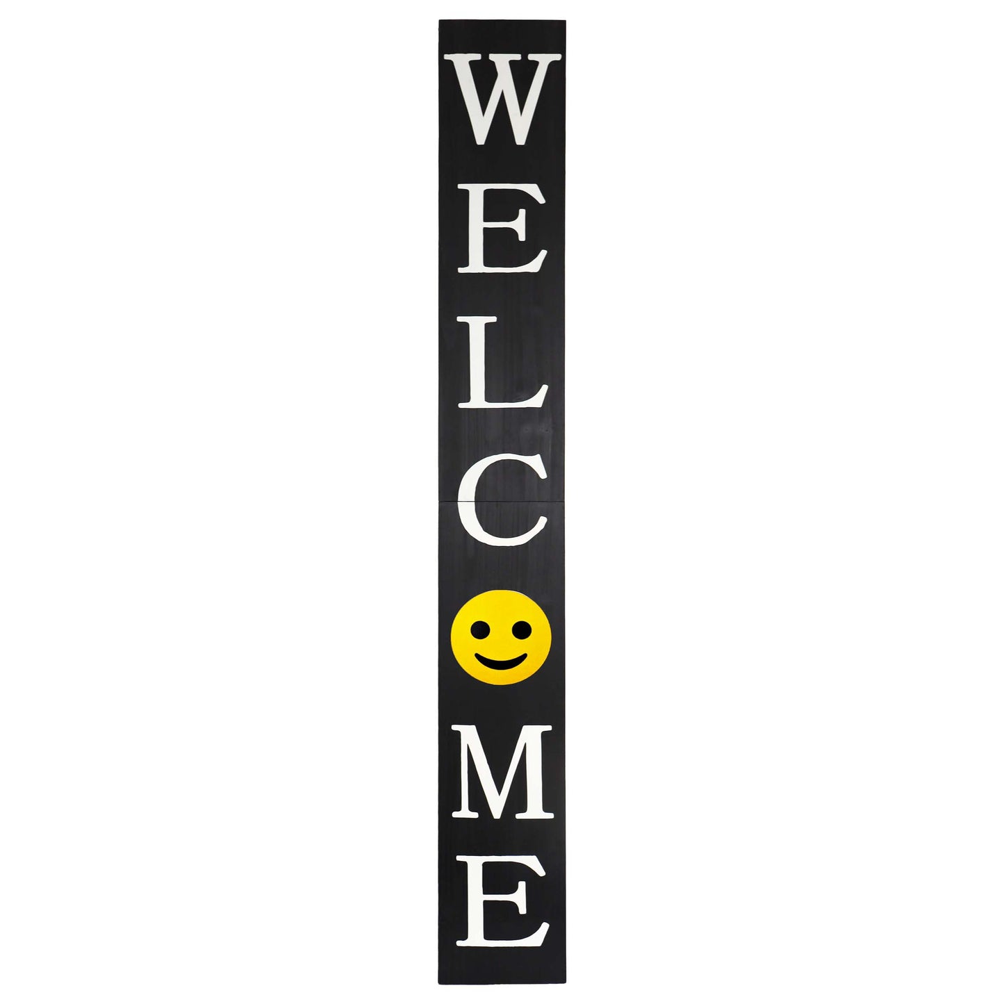 72in Black Welcome Sign,Rustic Tall Welcome Sign for Front Porch Decor, Modern Farmhouse Welcome Porch Sign Wood Vertical Décor