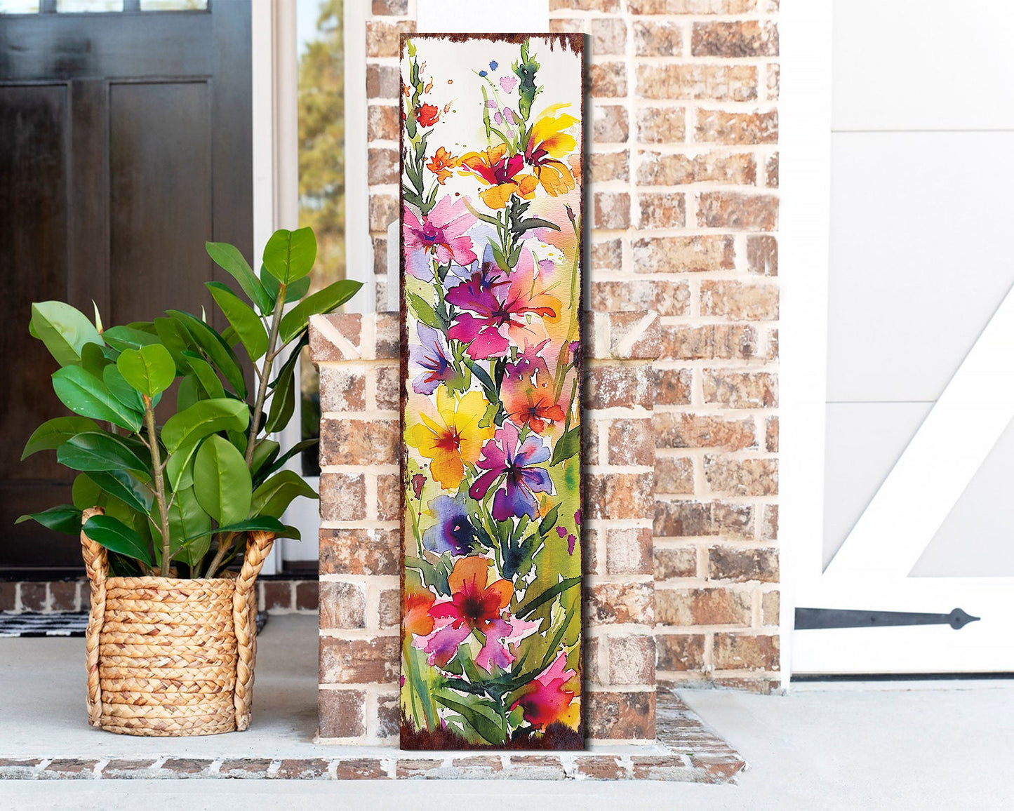 36in Spring Porch Sign | Watercolor Fireweed Floral Decor | Ideal for Living Room, Entryway, Mantle, Porch and Front Door