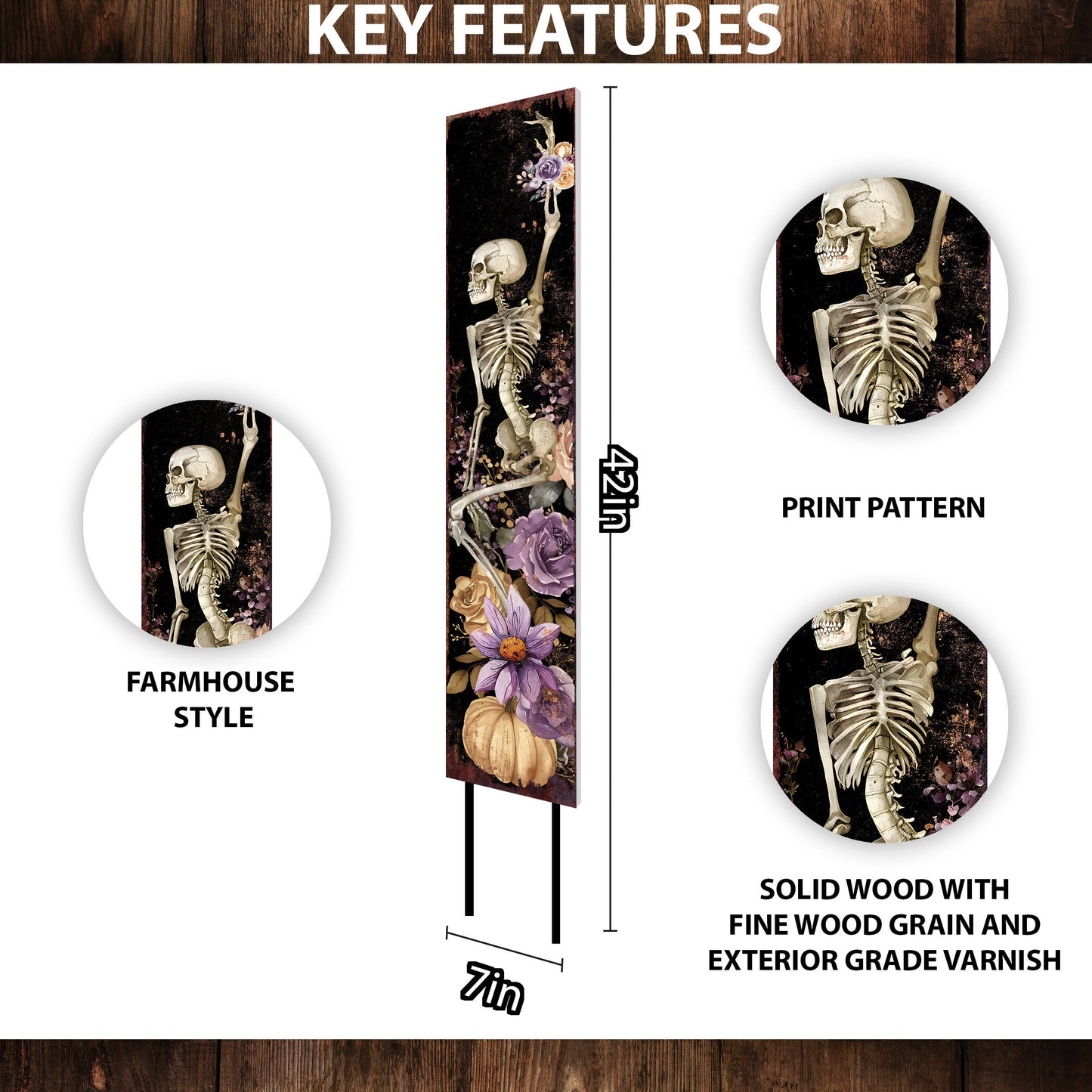 42-inch Halloween - Garden Stake | Yard Art and Garden Decoration | Halloween Garden Accent | Perfect for Outdoor Decor for Patio, Lawn