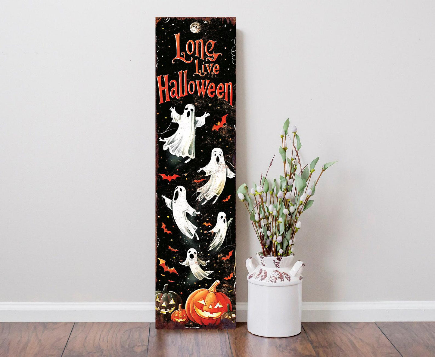 36in Long Live Halloween Porch Sign - Front Porch Halloween Welcome Sign, Vintage Halloween Wooden Decoration, Halloween Decoration