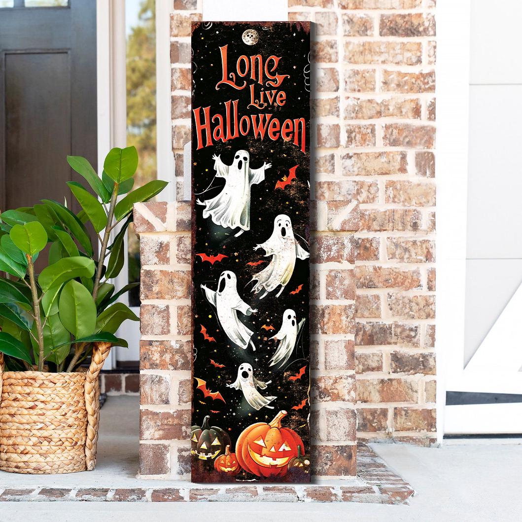 36in Long Live Halloween Porch Sign - Front Porch Halloween Welcome Sign, Vintage Halloween Wooden Decoration, Halloween Decoration