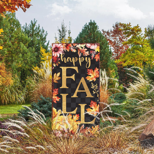 Happy Fall Garden Stake Sign – 30” Rustic Autumn Yard Decoration