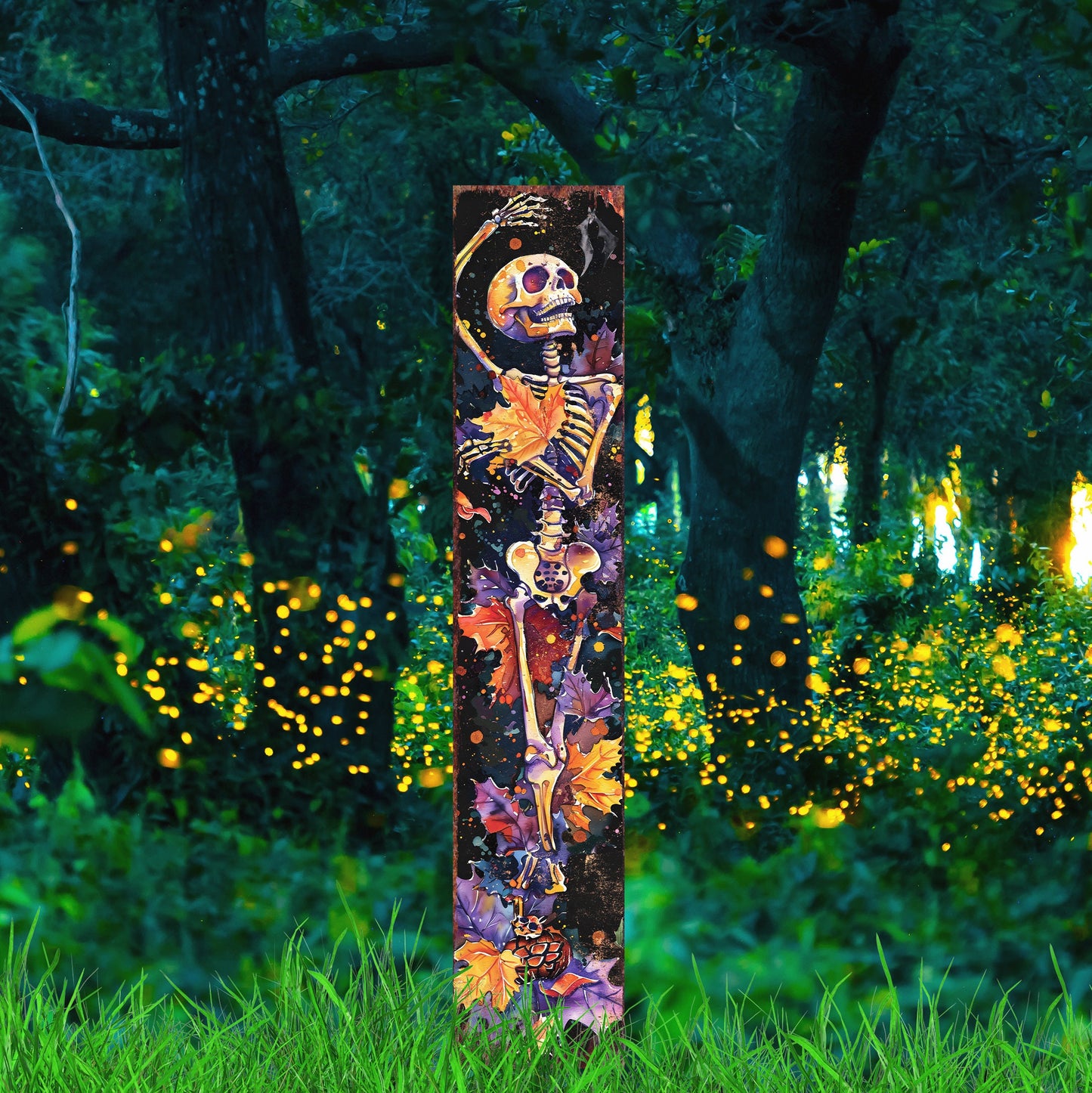 42-inch Halloween Skeleton Garden Accent - Garden Stake - Yard Art and Garden Decoration - Perfect for Outdoor Decor for Patio and Lawn