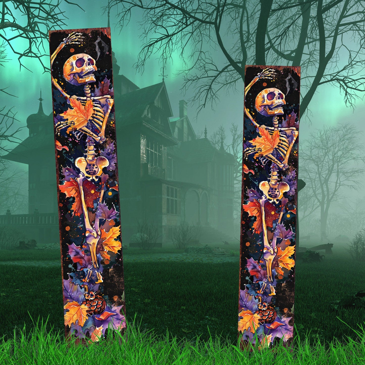 42-inch Halloween Skeleton Garden Accent - Garden Stake - Yard Art and Garden Decoration - Perfect for Outdoor Decor for Patio and Lawn