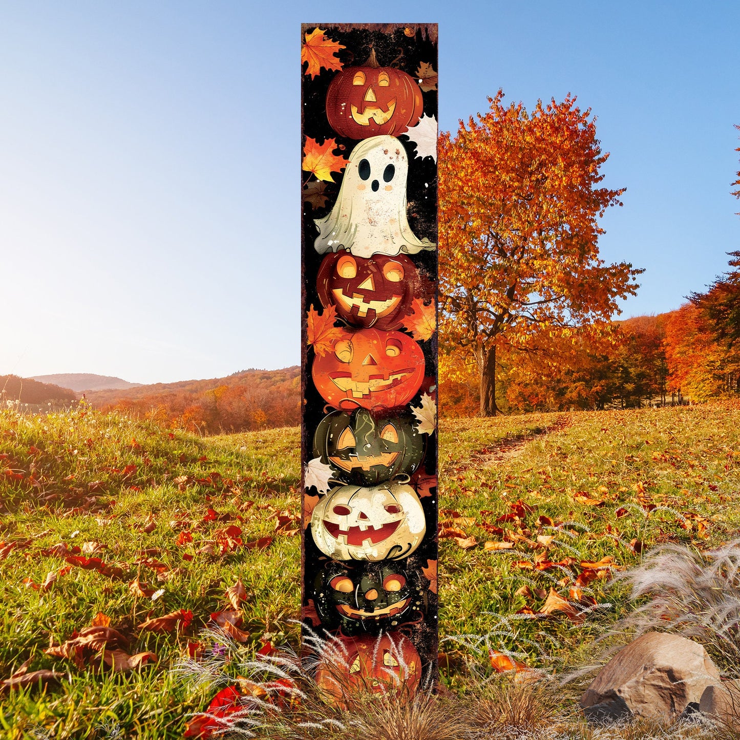 42-inch Halloween Watercolor Garden Stake | Halloween Decor | Perfect for Outdoor Decor on Patio and Lawn Decor
