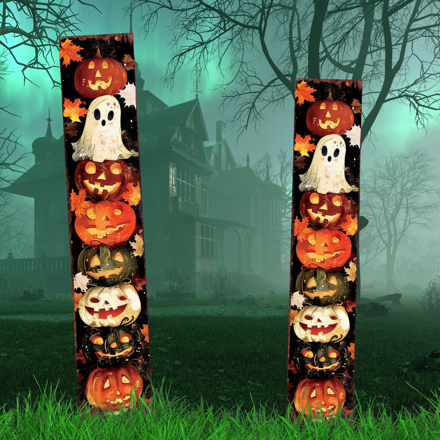 42-inch Halloween Watercolor Garden Stake | Halloween Decor | Perfect for Outdoor Decor on Patio and Lawn Decor