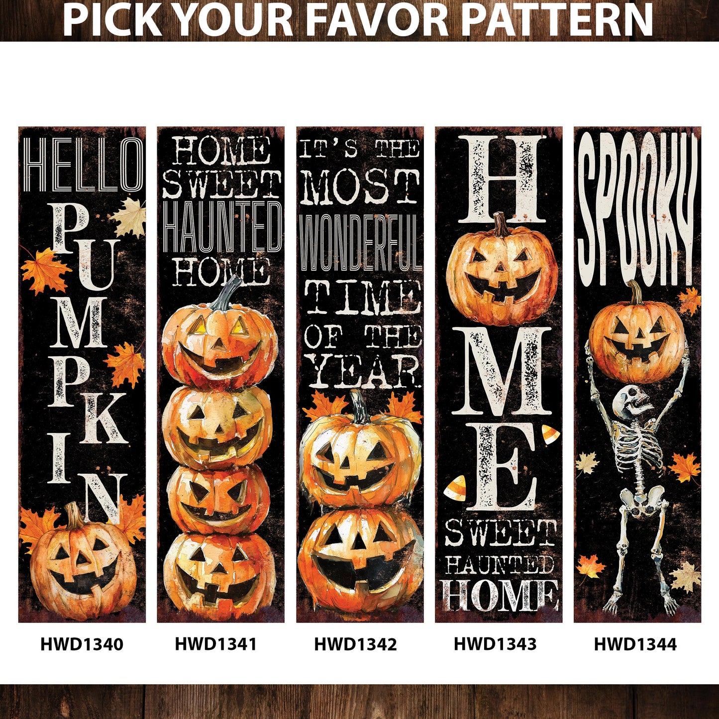 36-inch Halloween Jack-O’-Lantern Porch Sign - Farmhouse Entryway Decor, Halloween Front Door Board, Outdoor Porch Decor, Halloween Decor