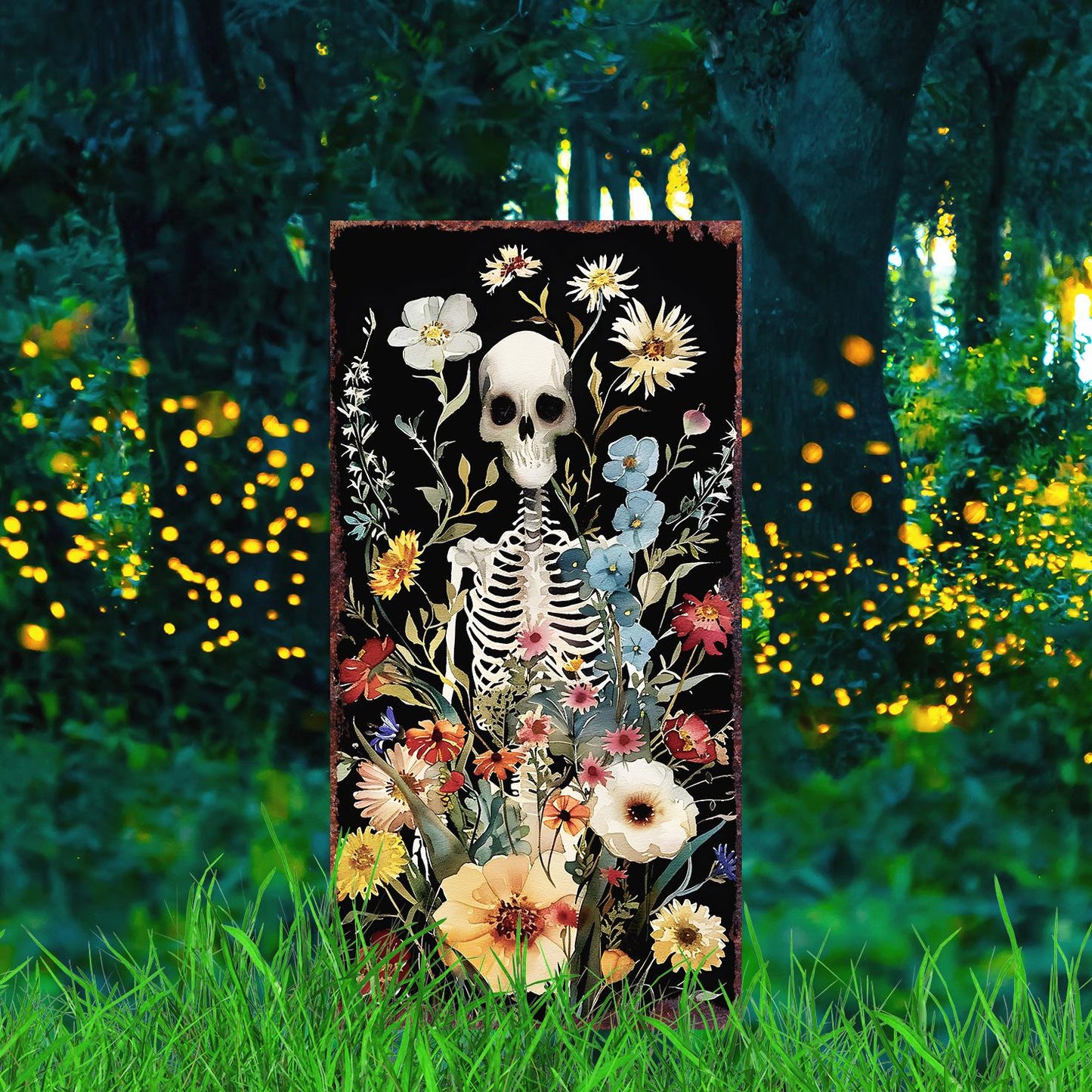 30inch Halloween Skeleton Garden Stake | Halloween Wooden Decor | Halloween Sign | Halloween Yard Decor | Halloween Decoration