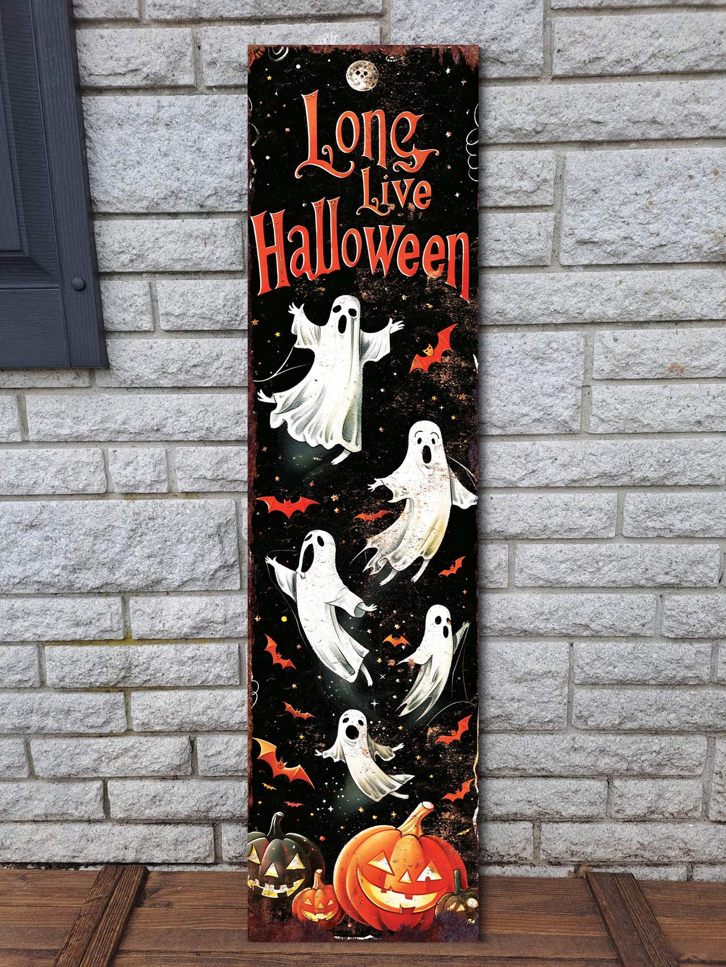 36in Long Live Halloween Porch Sign - Front Porch Halloween Welcome Sign, Vintage Halloween Wooden Decoration, Halloween Decoration