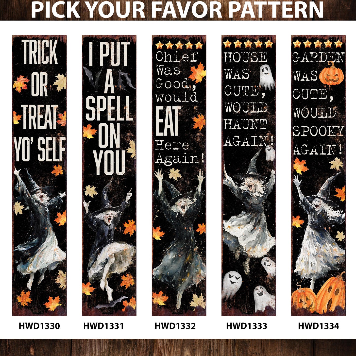 42in Halloween Garden Stake | Watercolor Happy Witch | Outdoor Patio and Lawn Decoration | Halloween Decoration