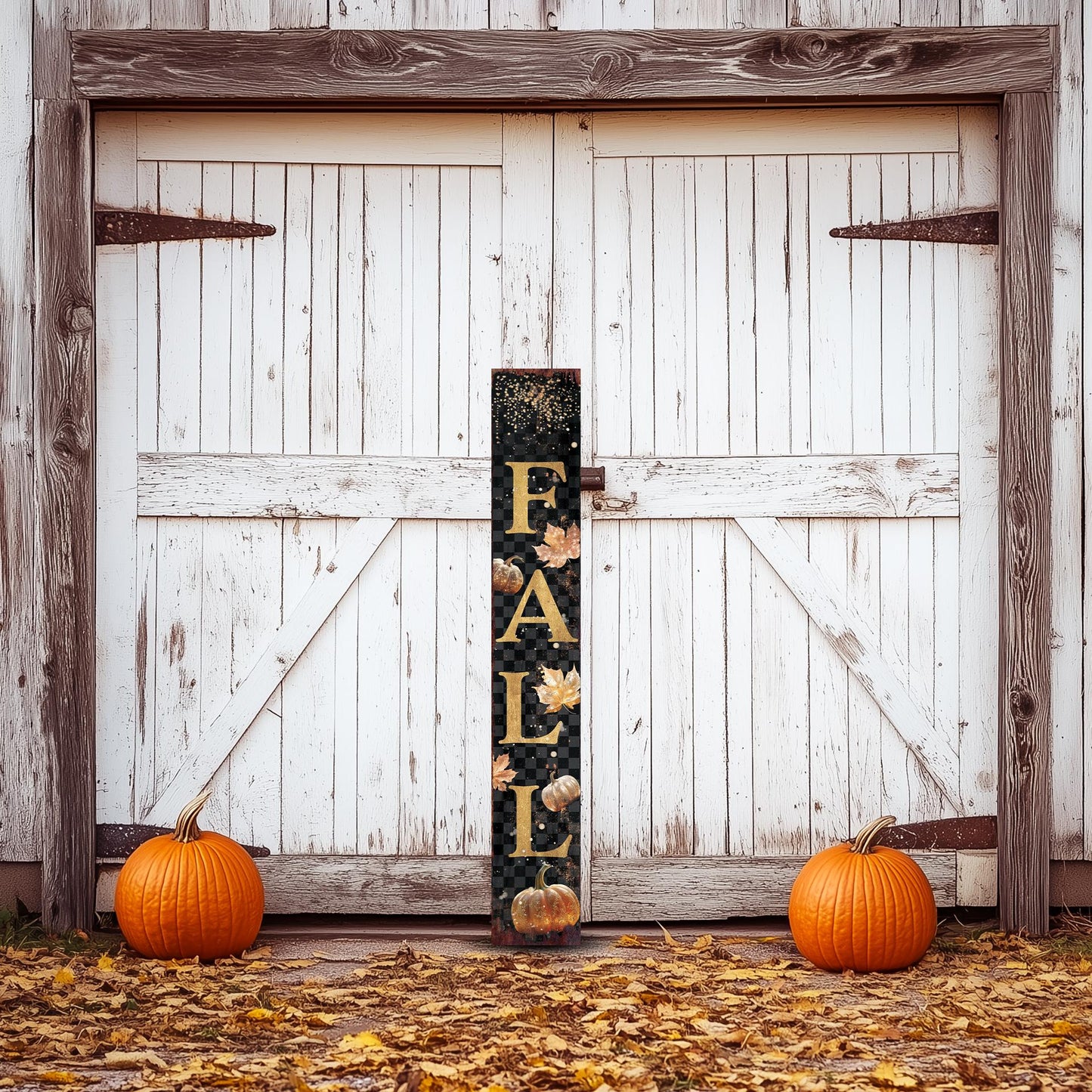 60in Fall Porch Sign - Farmhouse Entryway Decor | Vintage Autumn Front Porch Decoration | Fall Decor & Fall Porch Sign | 60x9.25in
