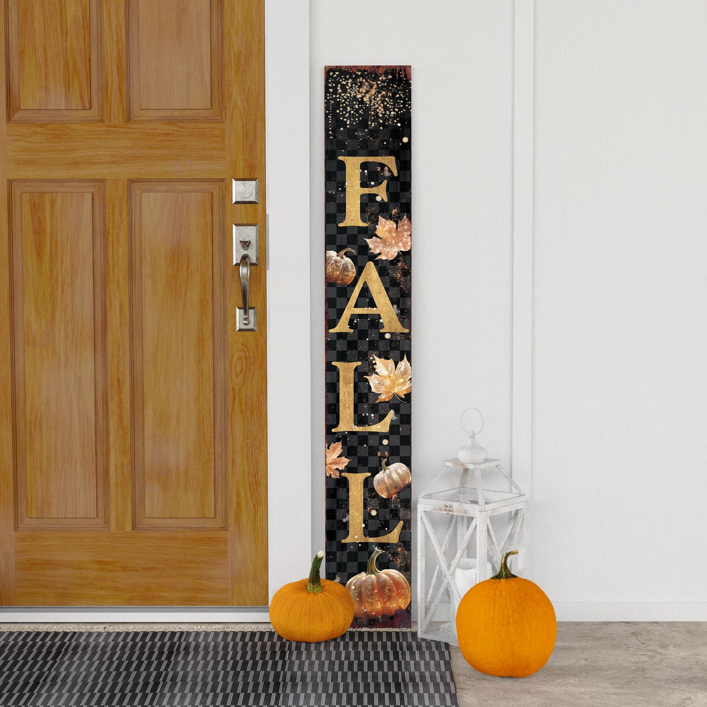 60in Fall Porch Sign - Farmhouse Entryway Decor | Vintage Autumn Front Porch Decoration | Fall Decor & Fall Porch Sign | 60x9.25in