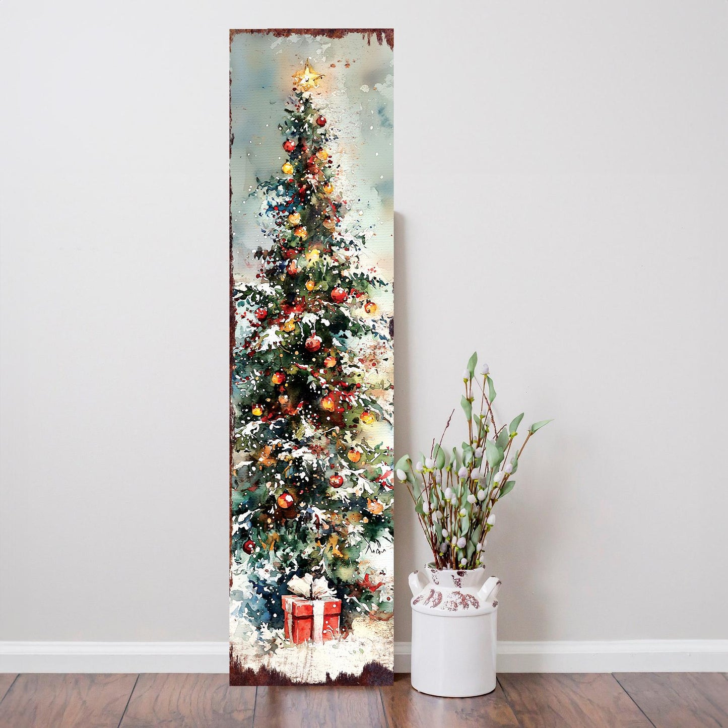 Christmas Tree Porch Sign | Holiday Front Porch Plaque | Entryway Decor | Christmas Decoration | UV Print