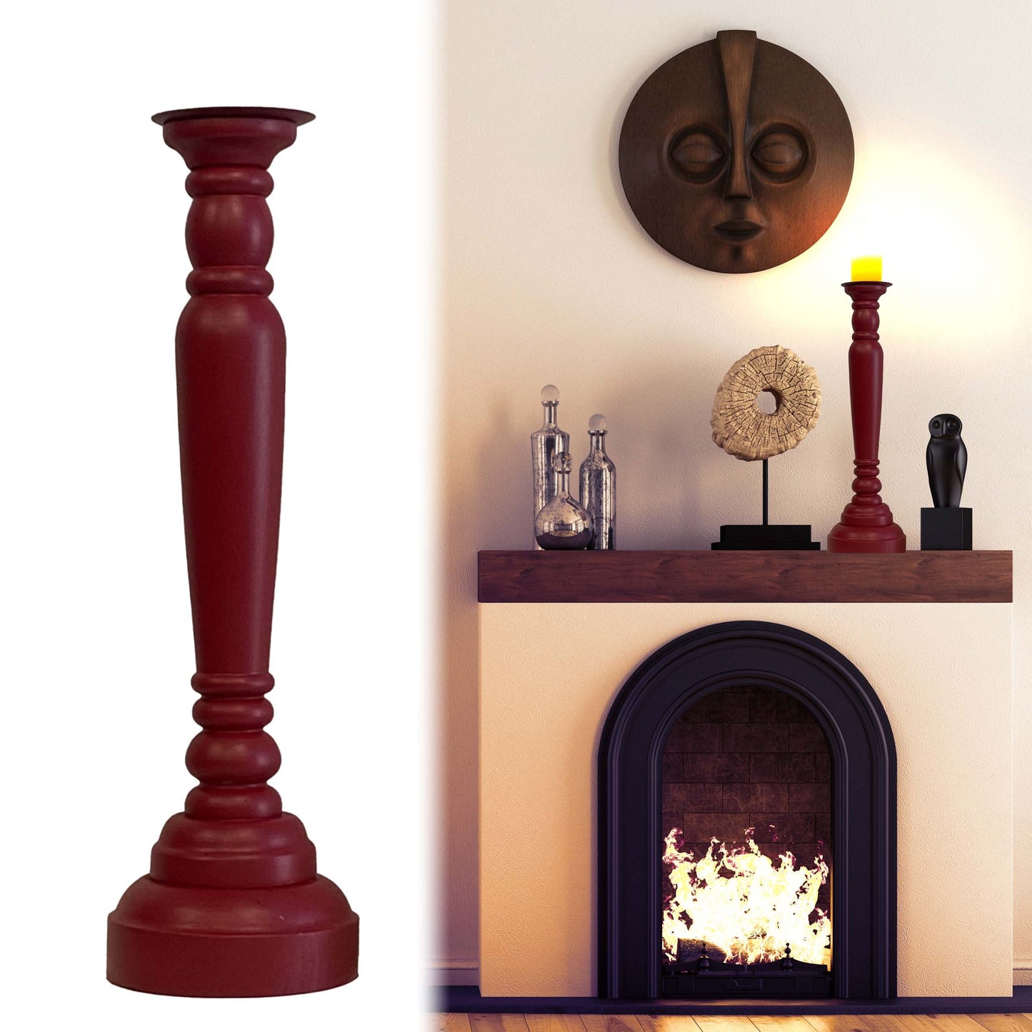 Candle Holder Wood, CandleSticks, Candle stick Holder, Rustic Candle Holder for Dinning Table, Mantle