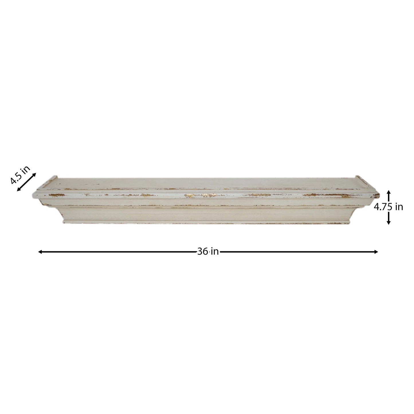 Cheyenne Wall-Mount Display Shelf, Wall Shelves Organizer for Bedrooms, Hallways, Stairways, Entryways, Kitchens, and Bathrooms