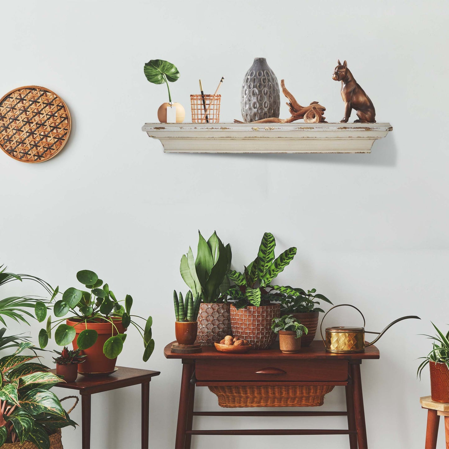 Cheyenne Wall-Mount Display Shelf, Wall Shelves Organizer for Bedrooms, Hallways, Stairways, Entryways, Kitchens, and Bathrooms
